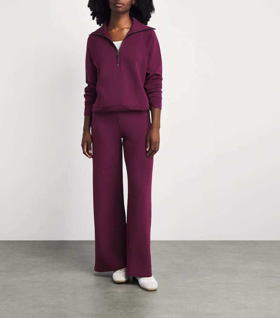 SPANX Womens SPANX AirEssentials Wide-Leg Sweatpants Plum Berry Image 2