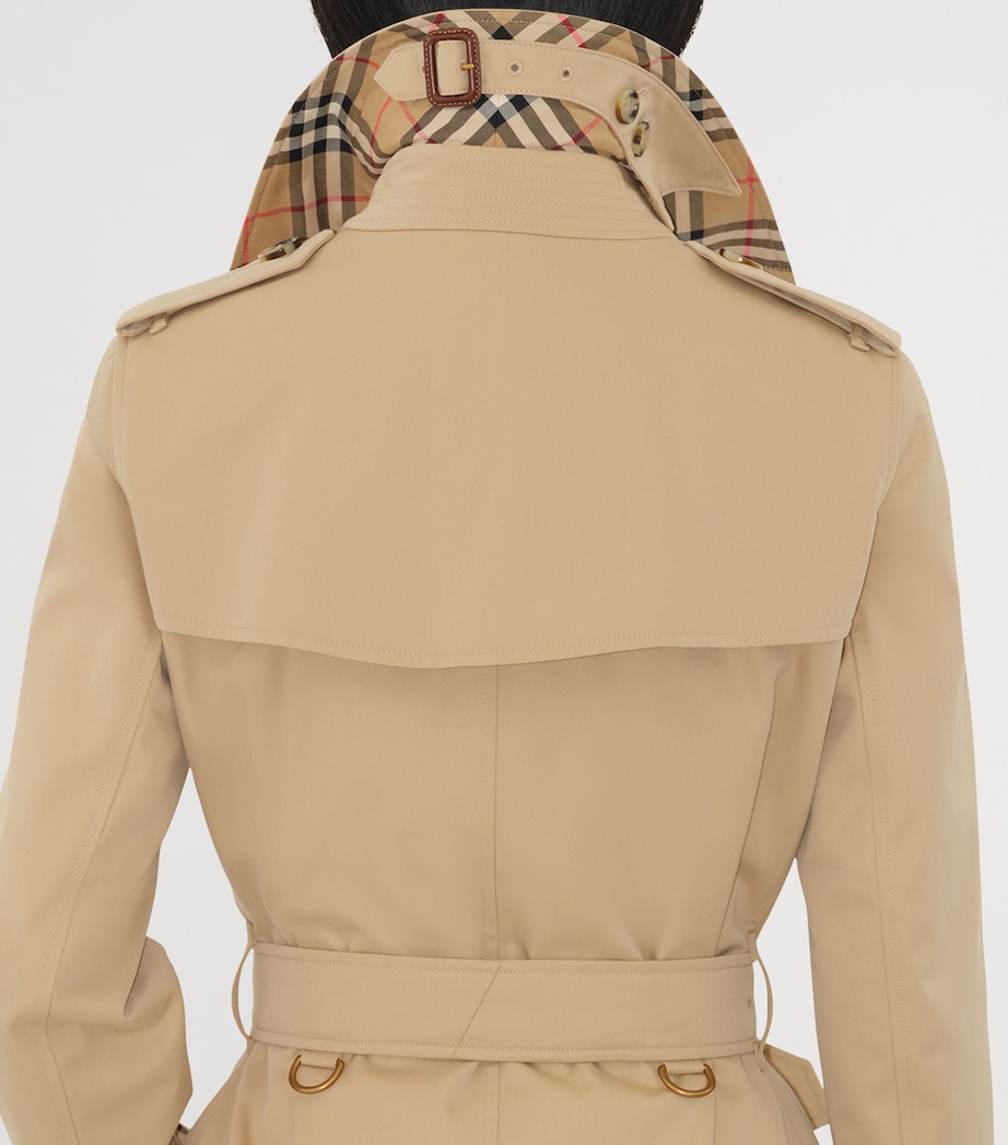 Gabardine Short Kensington Heritage Trench Coat HONEY Image 6