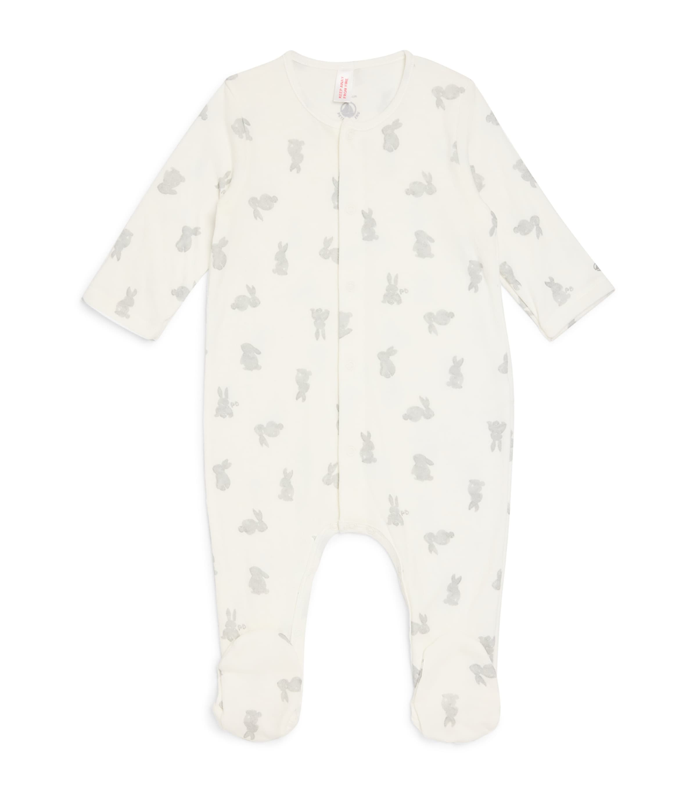 Petit Bateau Bunny Print All-In-One (1-18 Months) Image 1