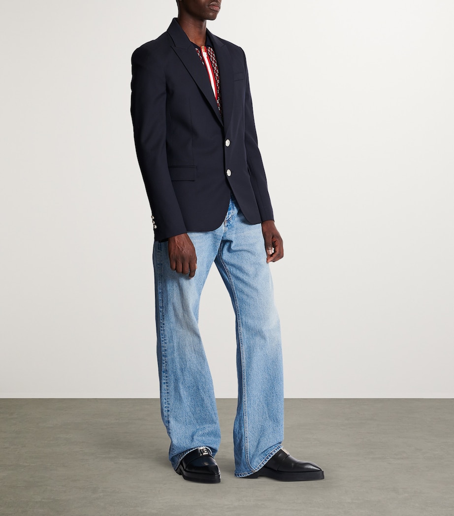 Wool Single-Breasted Blazer 6UB MARINE Image 2