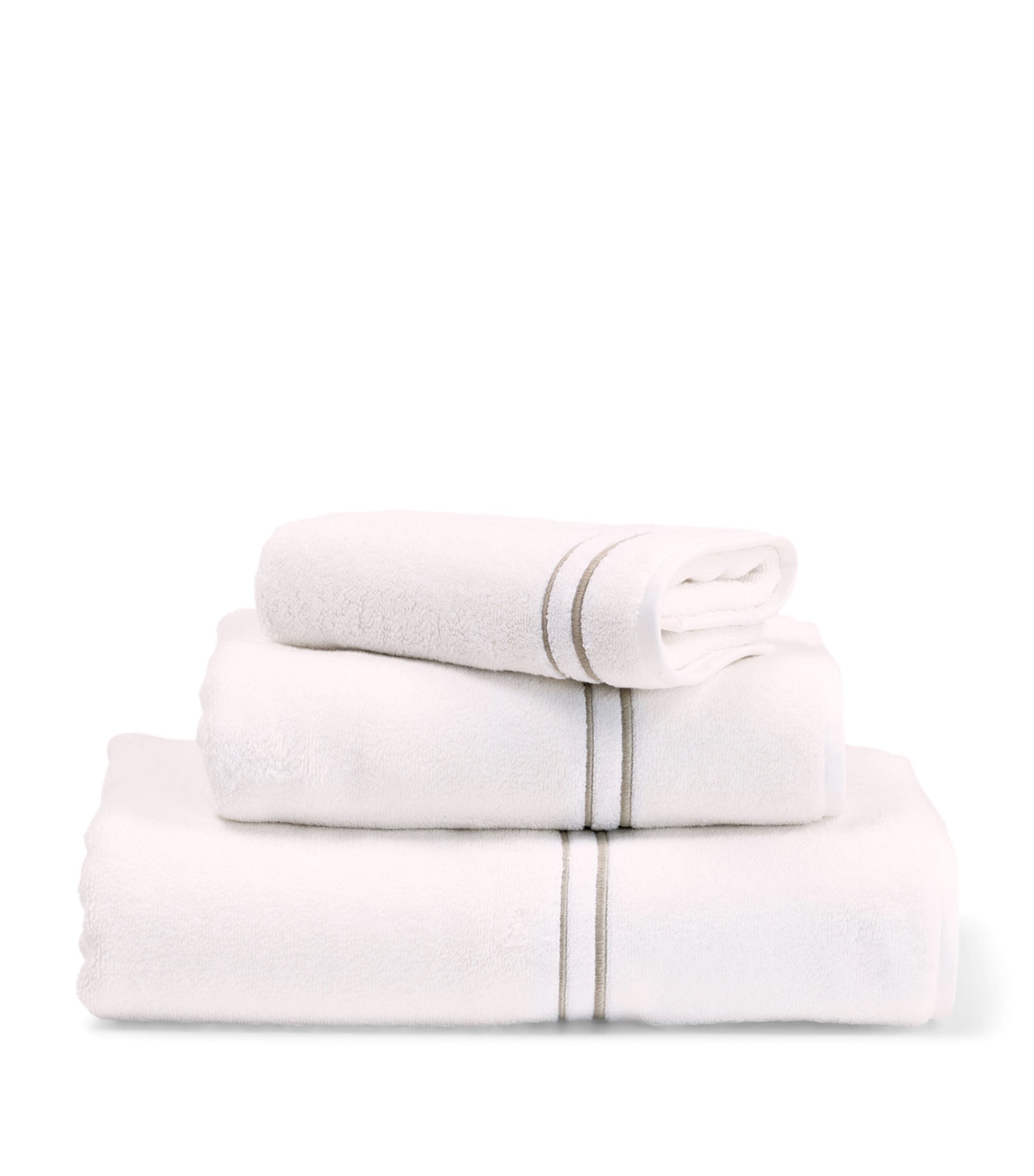 Frette Cotton Layering Embroidery Guest Towel (40cm x 60cm) Milk/savage B Image 4