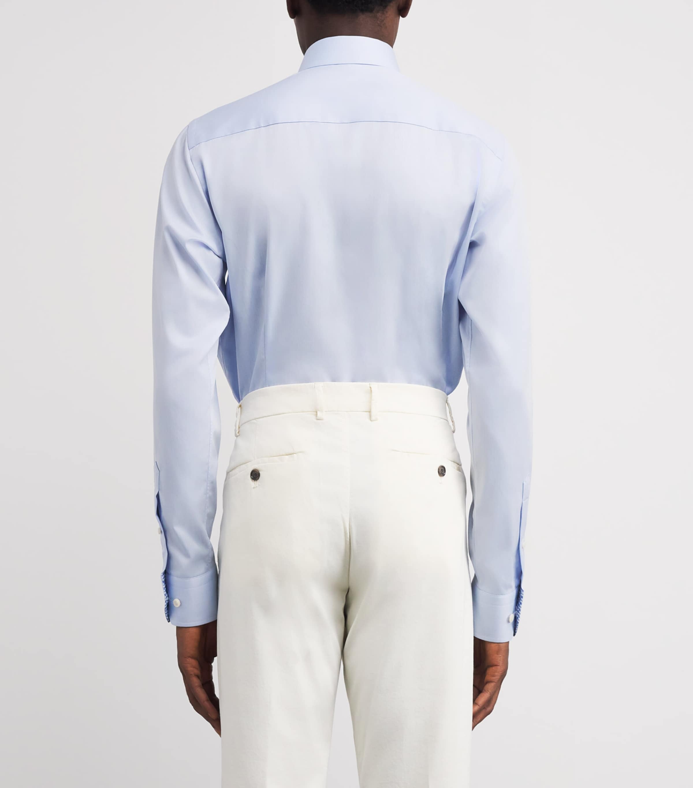 Cotton Twill Contemporary Fit Shirt 21 LIGHT BLUE Image 4