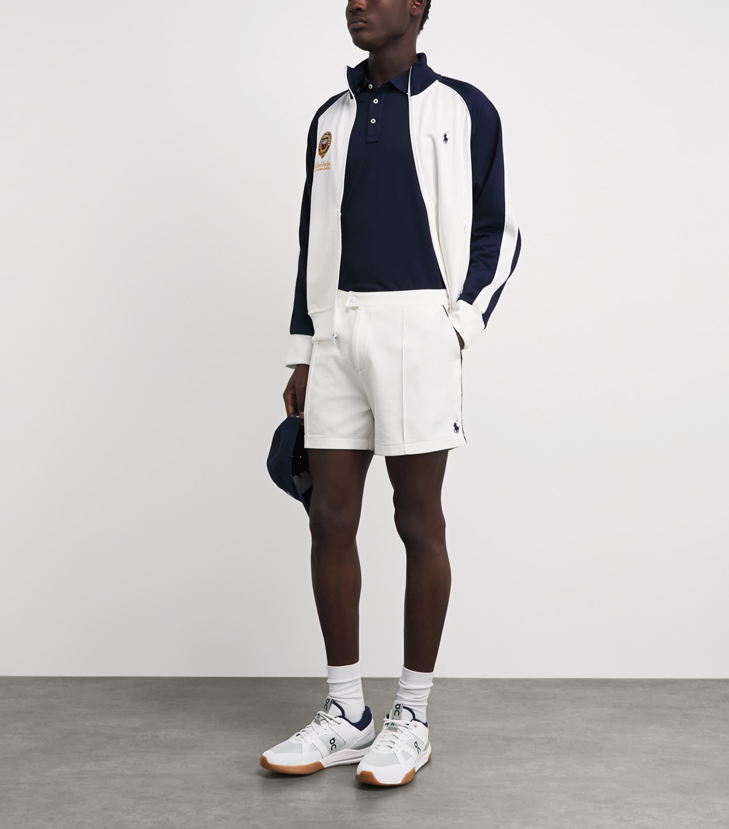 RLX Ralph Lauren Mens Tricot Sports Shorts Ceramic White Image 2