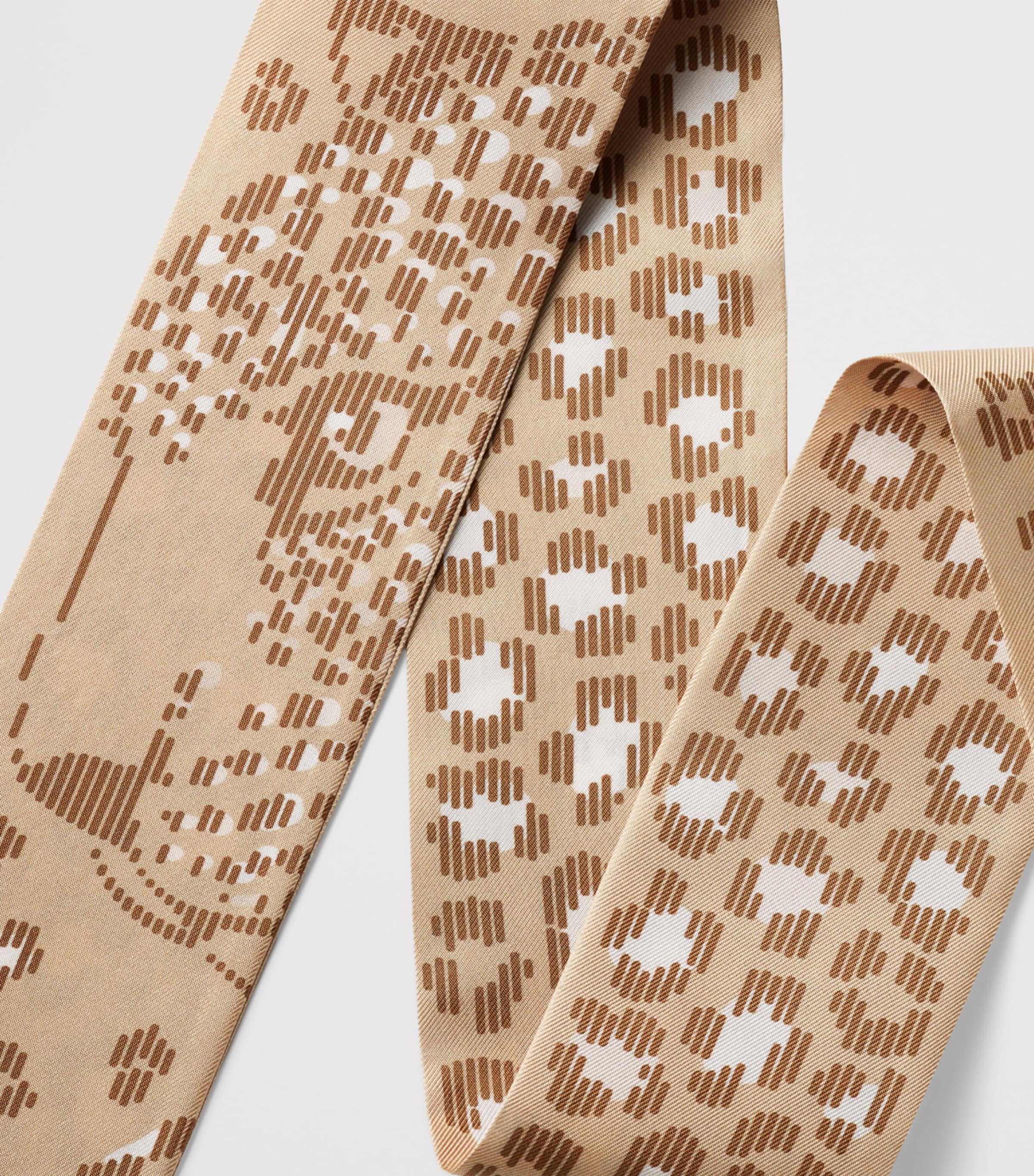 Silk Panthère Dots Bandeau Scarf BEIGE Image 3