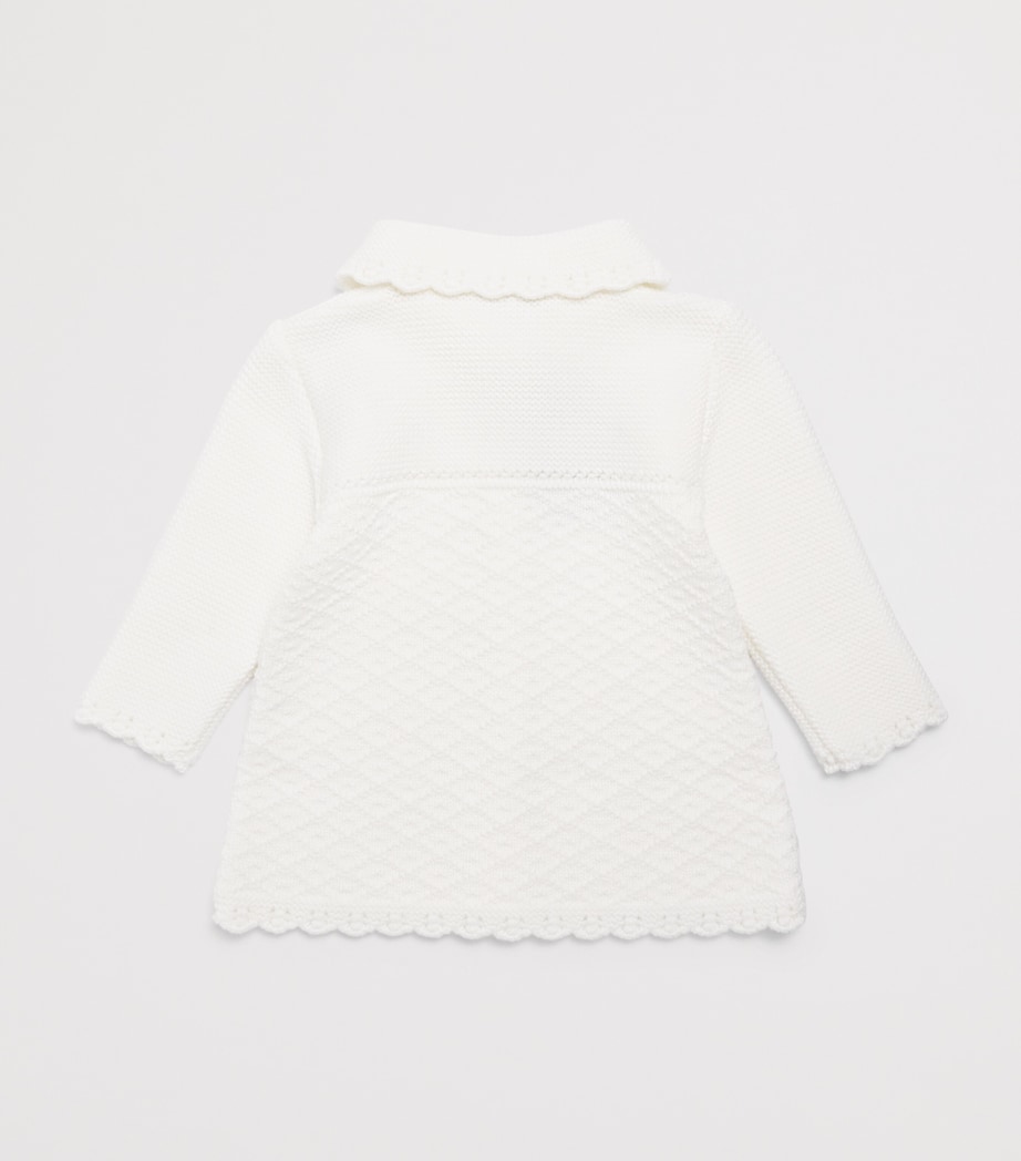 Paz Rodriguez Knitted Coat (1-36 Months) Cream Image 2