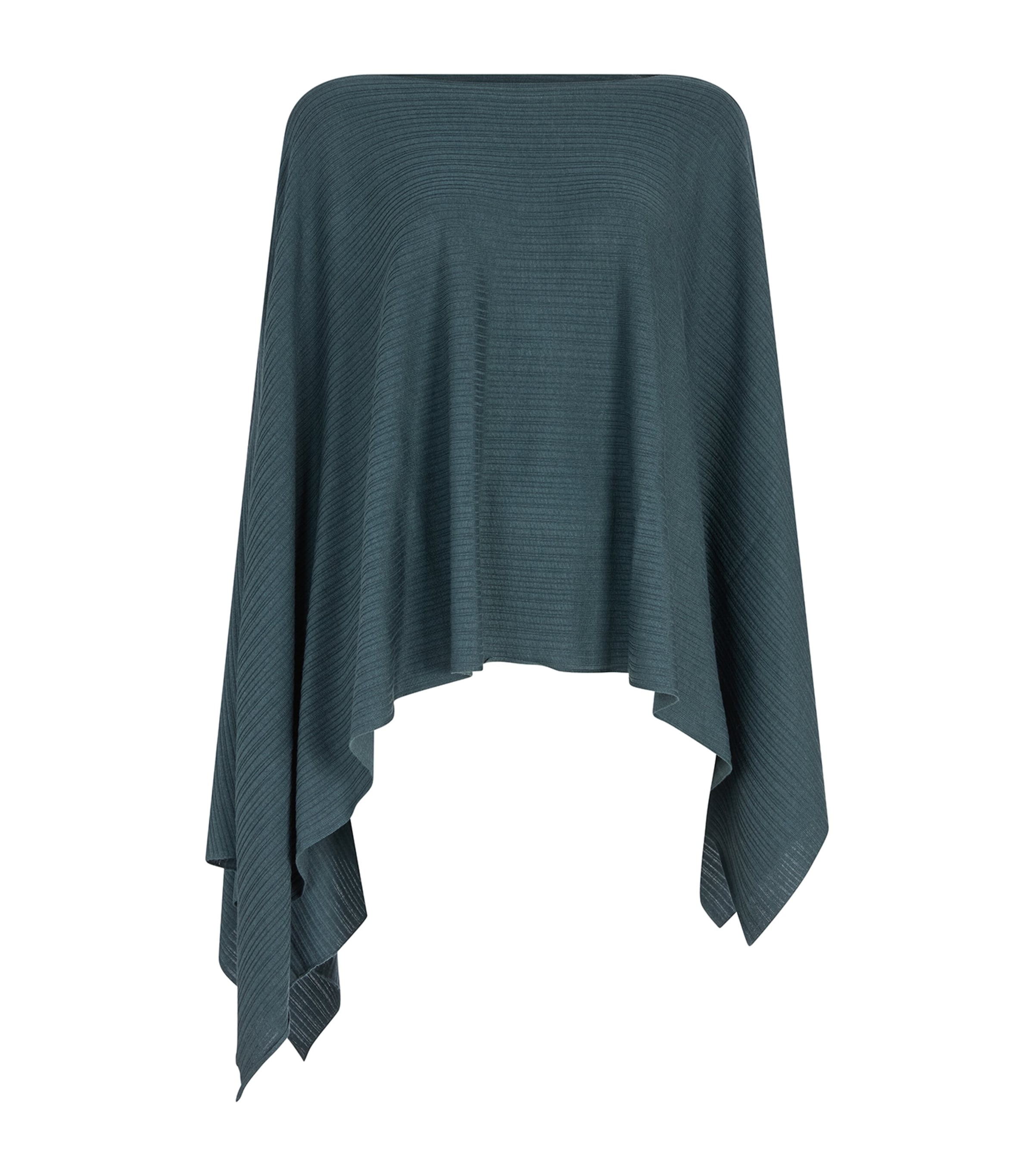 Plissé Cropped Poncho B60 BLUE - PETROL Image 1