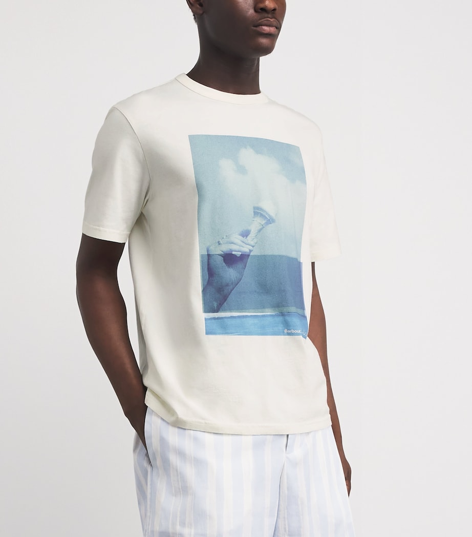 Barbour Mens x Paul Smith Ice Cream Scoop T-Shirt Whisper Image 4