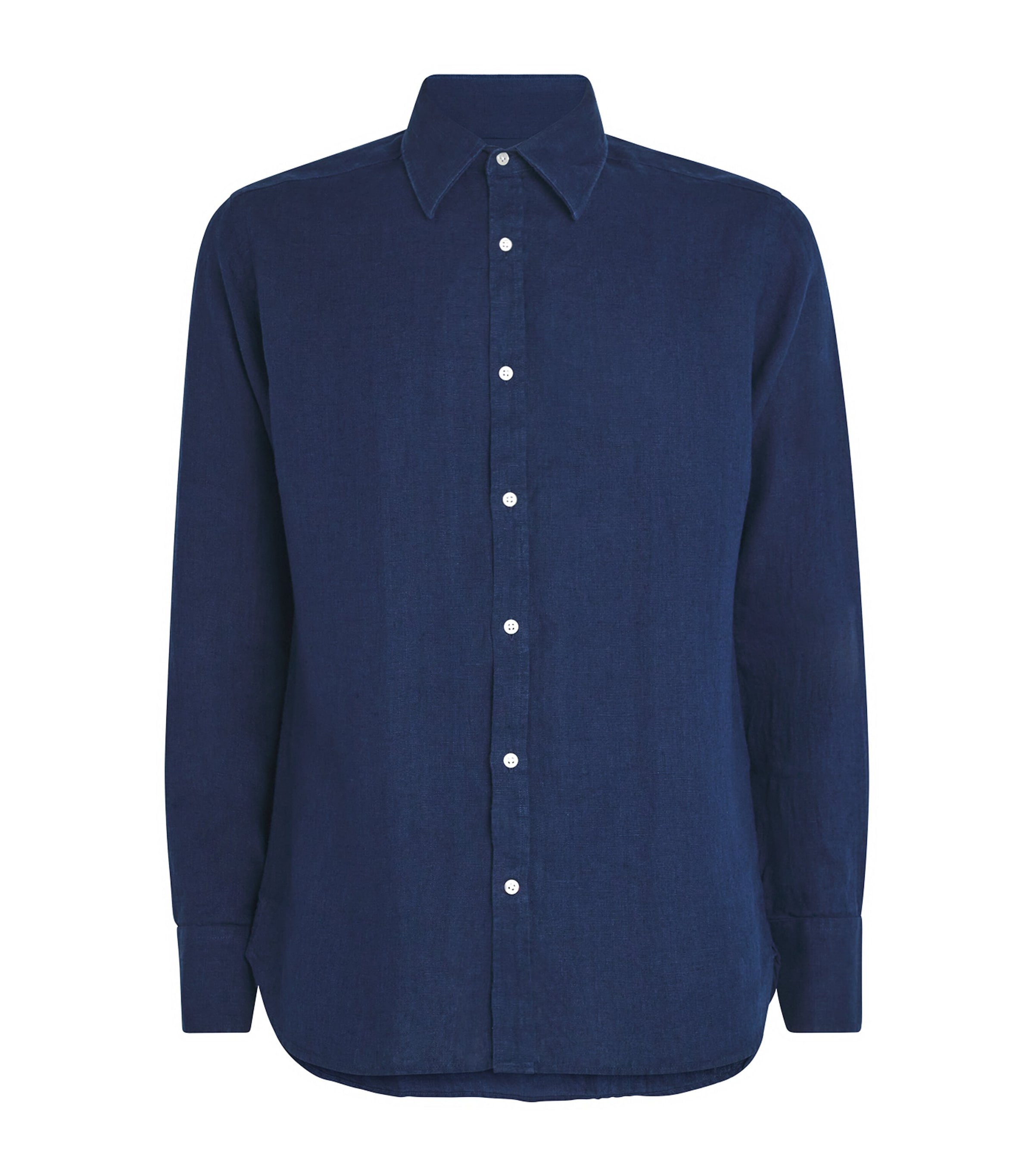 Oliver Spencer Mens Linen Conduit Classic Shirt Navy Image 1