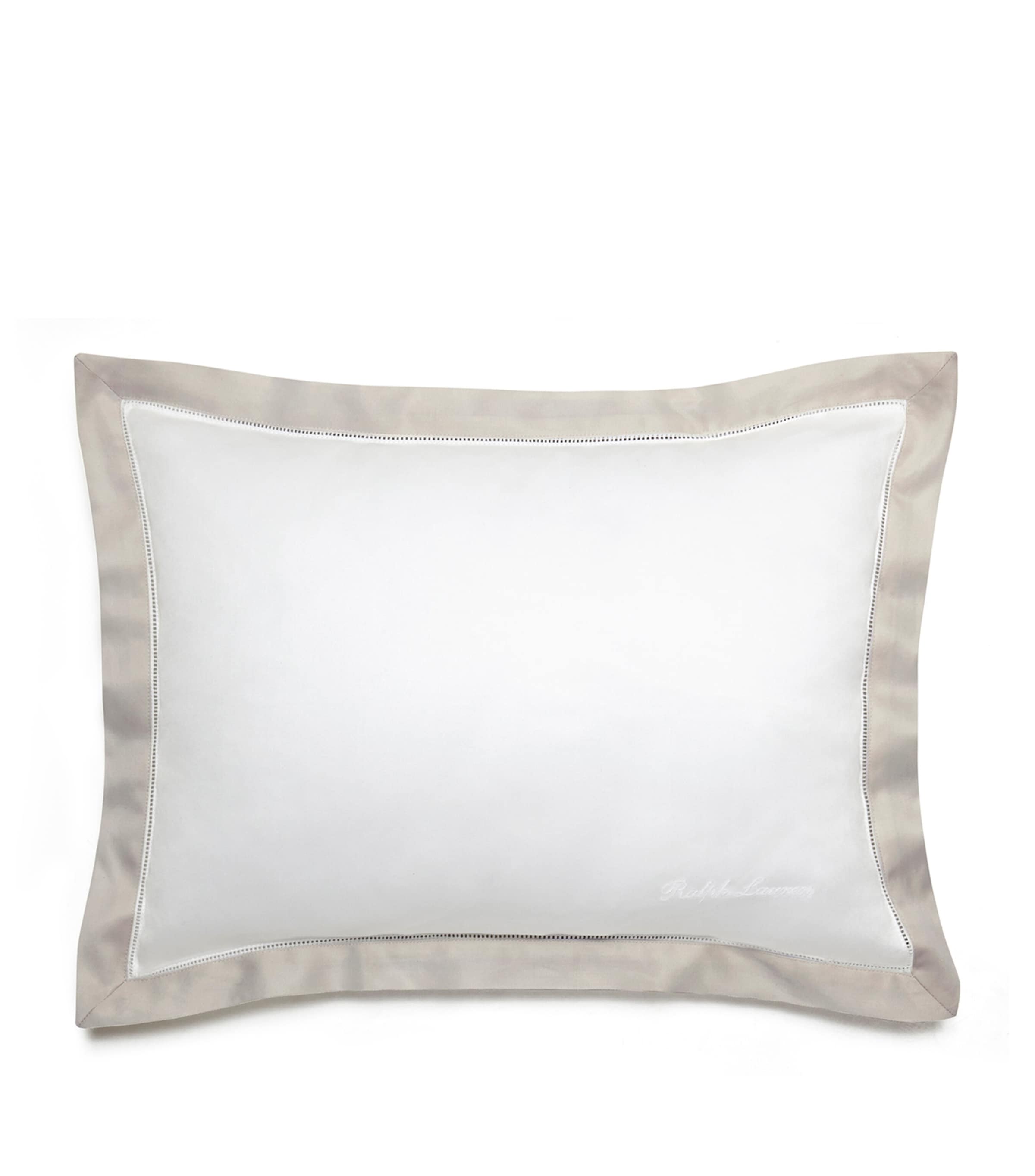 Ralph Lauren Home Langdon Standard Oxford Pillowcase (50cm x 75cm) Silver Image 2
