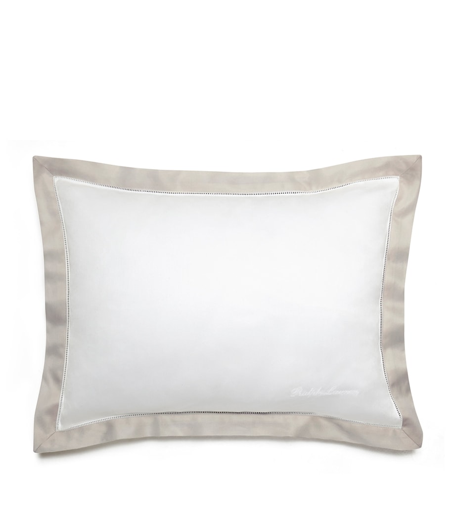 Ralph Lauren Home Langdon Standard Oxford Pillowcase (50cm x 75cm) Silver Image 2