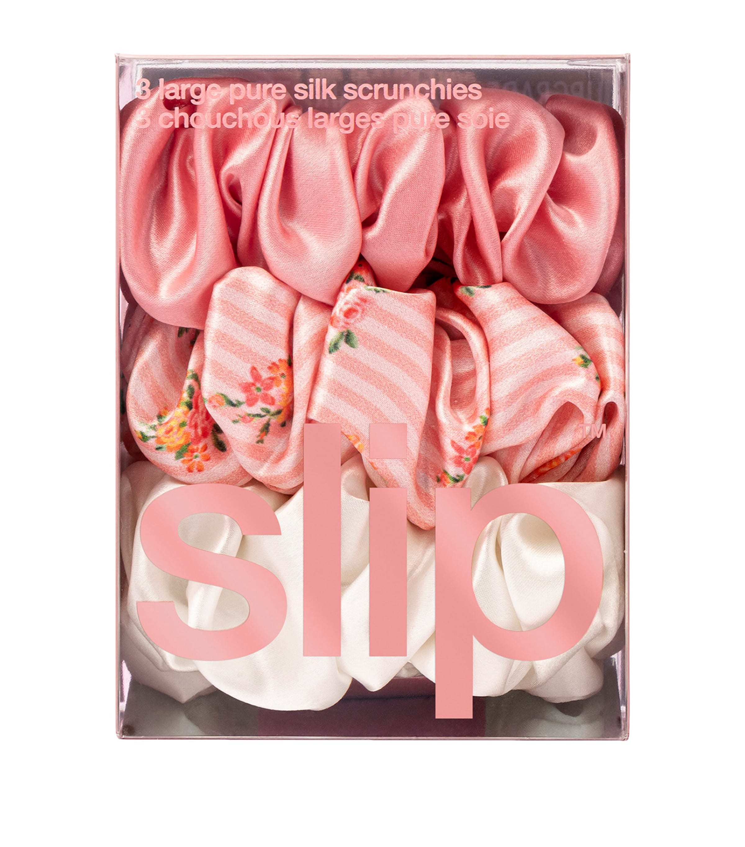 Pure Silk Scrunchies (Set of 3) PETAL Image 3
