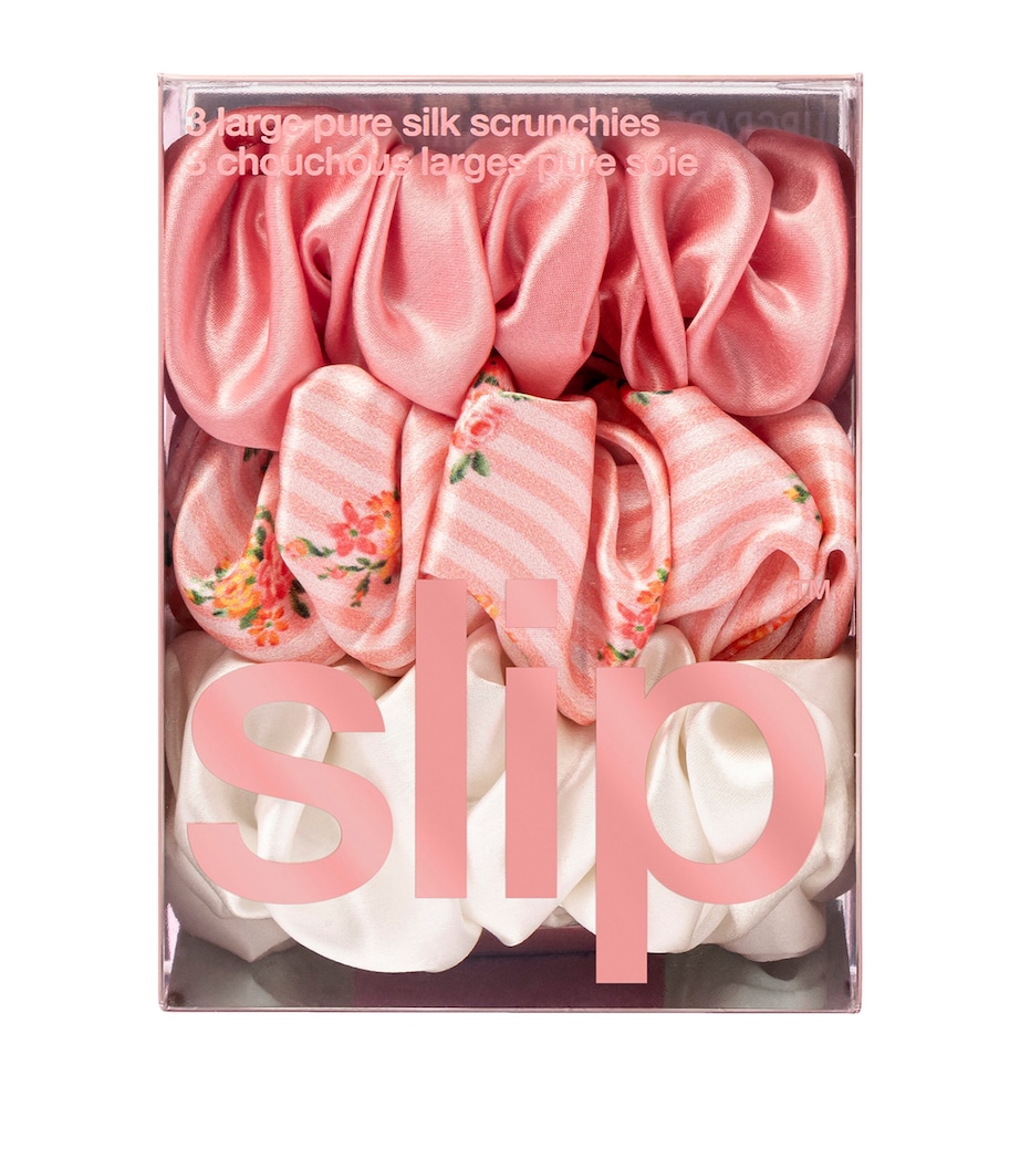 Pure Silk Scrunchies (Set of 3) PETAL Image 3