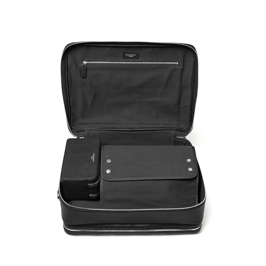 Leather 48 Hour Mount Street Travel Bag BLACK Image 11