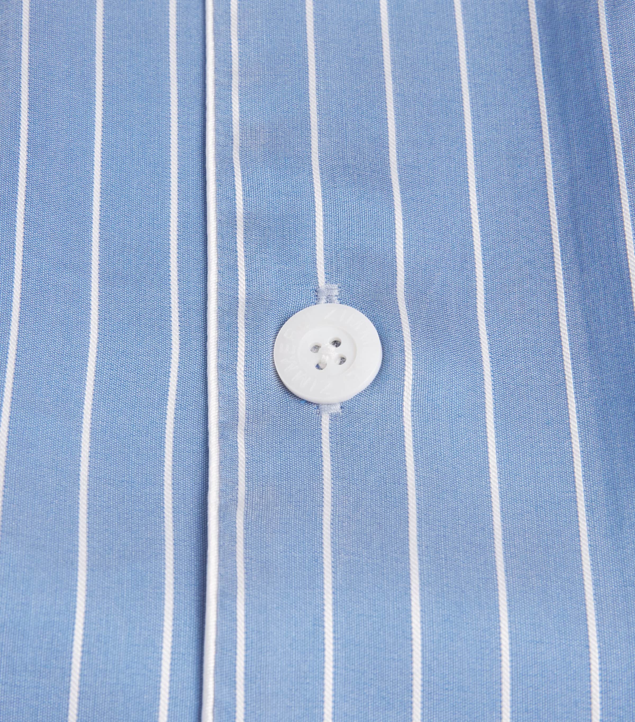 Zimmerli Mens Stripe Long-Sleeve Pyjama Set Blue Image 6