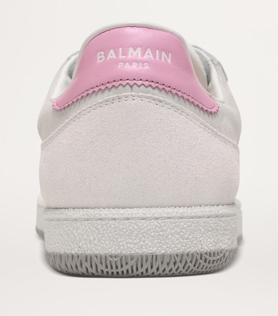 Leather Logo Swan Sneakers OBR ROSE/BLANC Image 9
