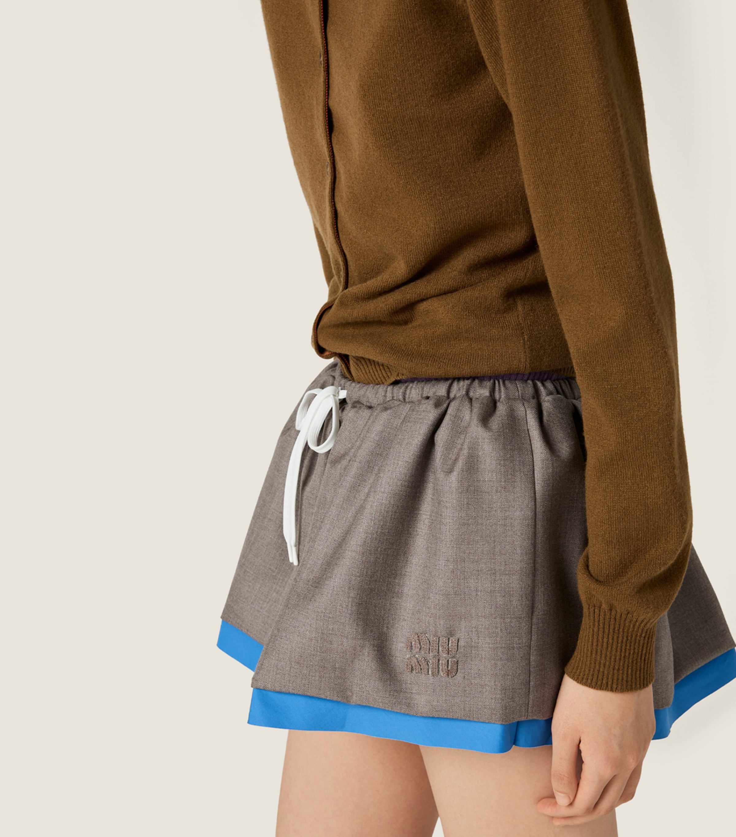 Cashmere Collared Logo Cardigan F0YVO Image 4