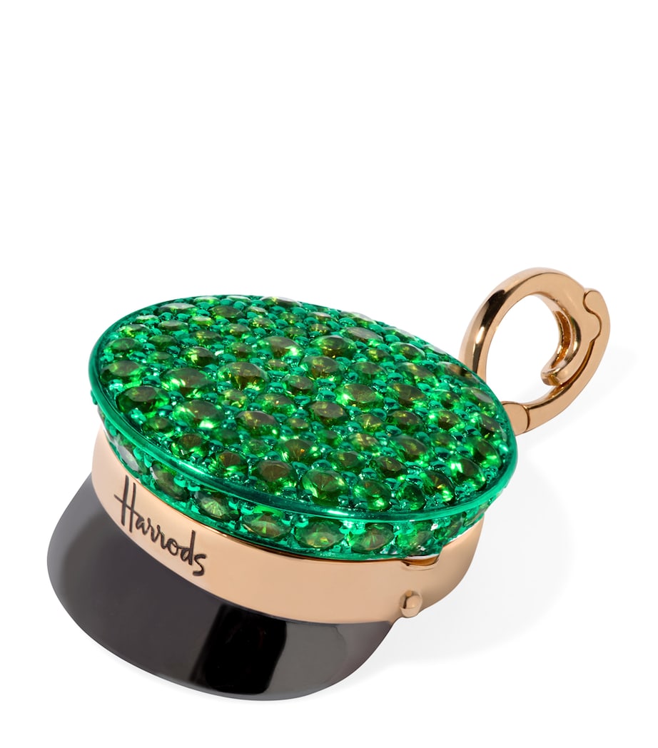 x Harrods Yellow Gold and Tsavorite My Life In Charms Doorman's Cap Locket Charm YELLOW GOLD Image 1