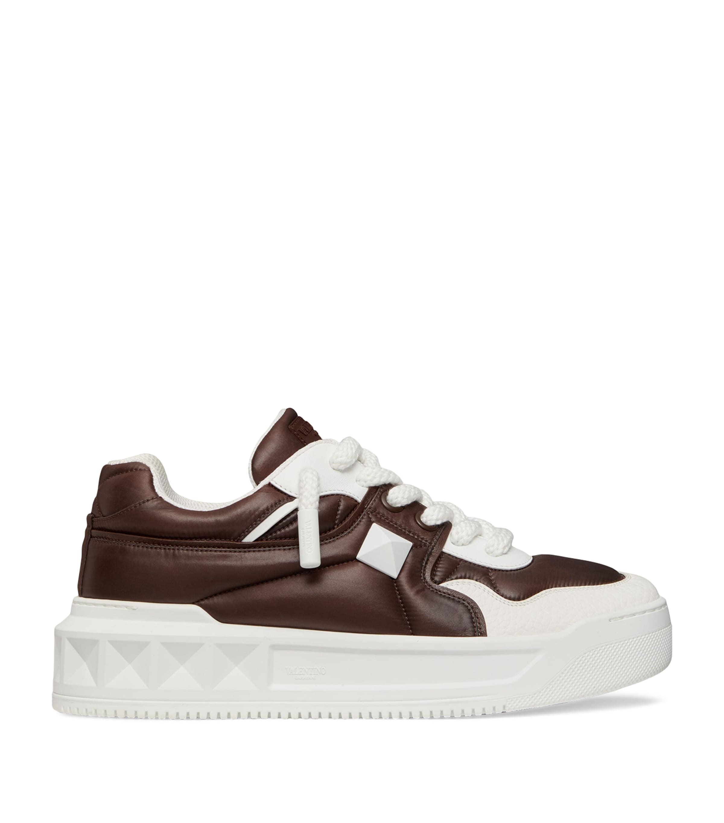 Valentino Garavani Leather One Stud Xl Sneakers In White