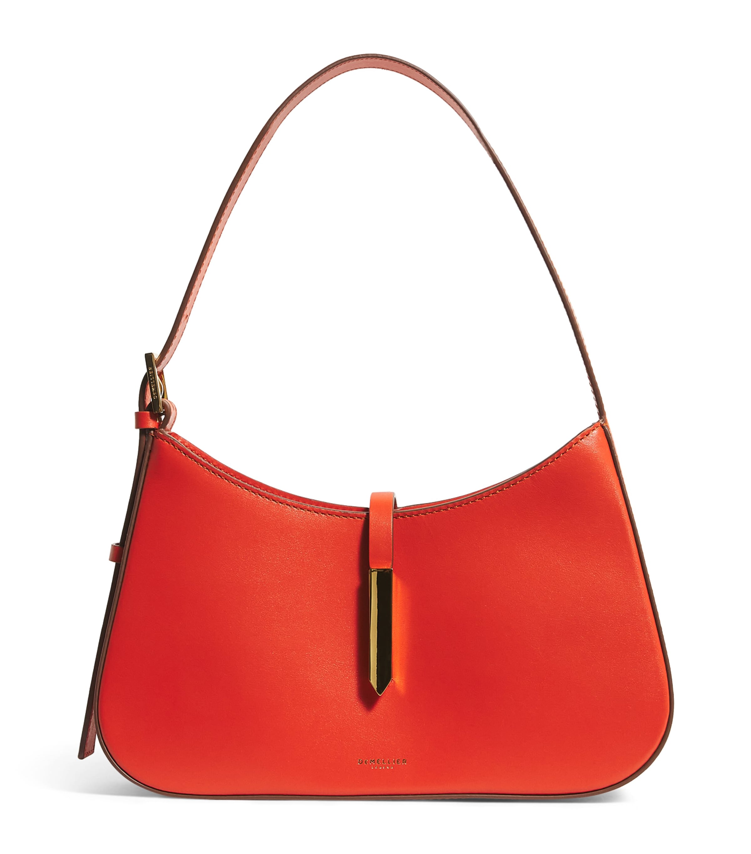 Demellier Leather Tokyo Shoulder Bag In Orange