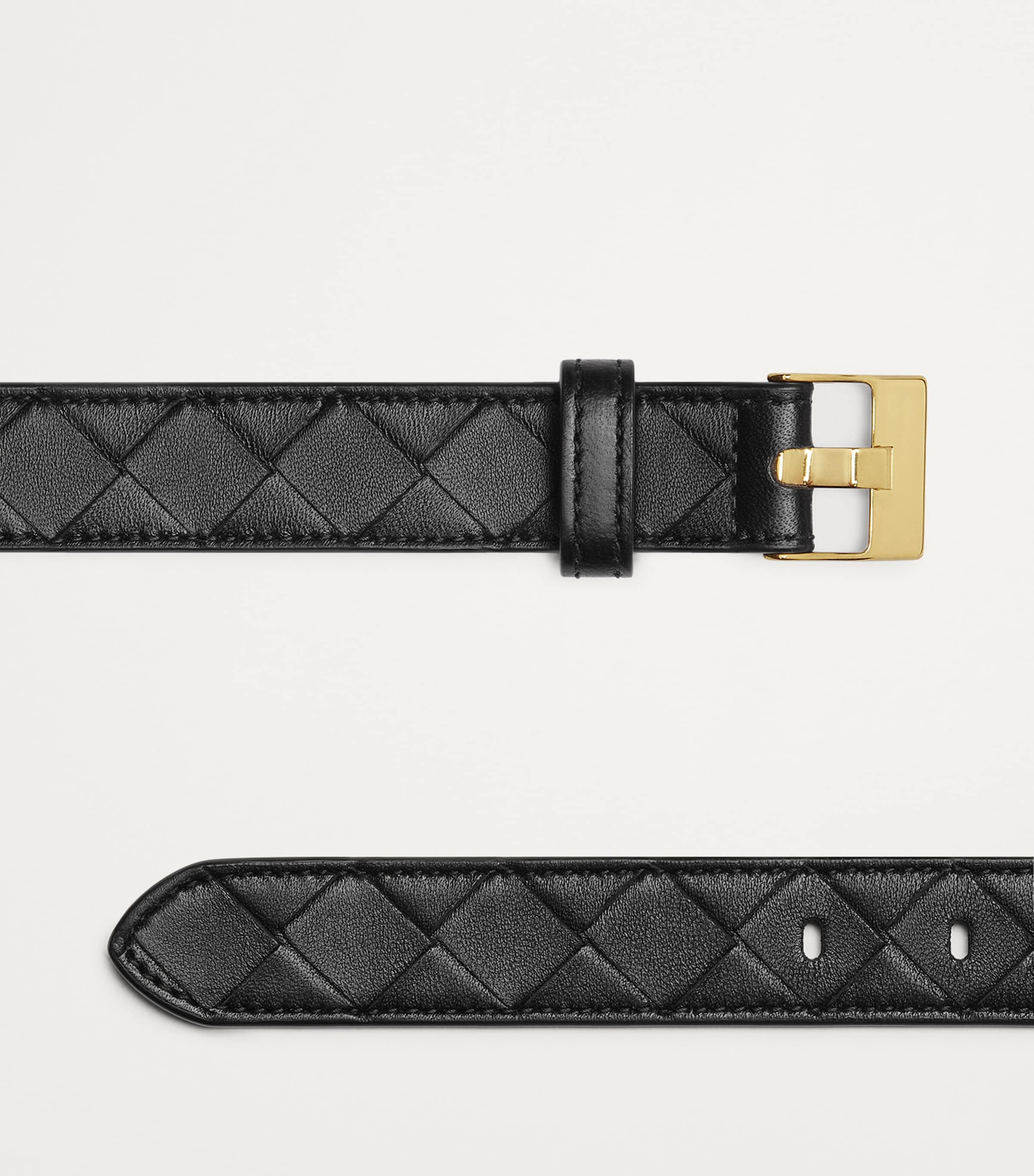Leather Intreccio Watch Belt 1019 Image 4