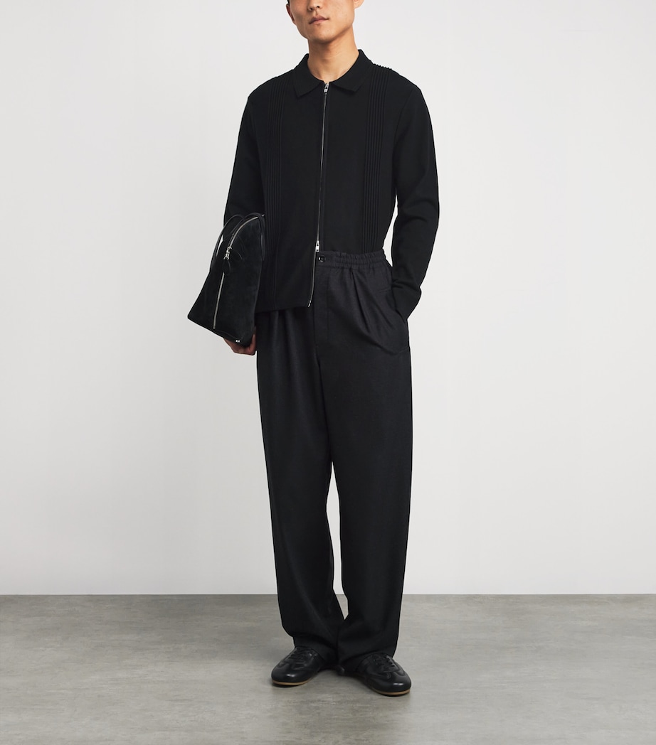 Cotton-Cashmere Lennox Shirt Jacket BLACK Image 2