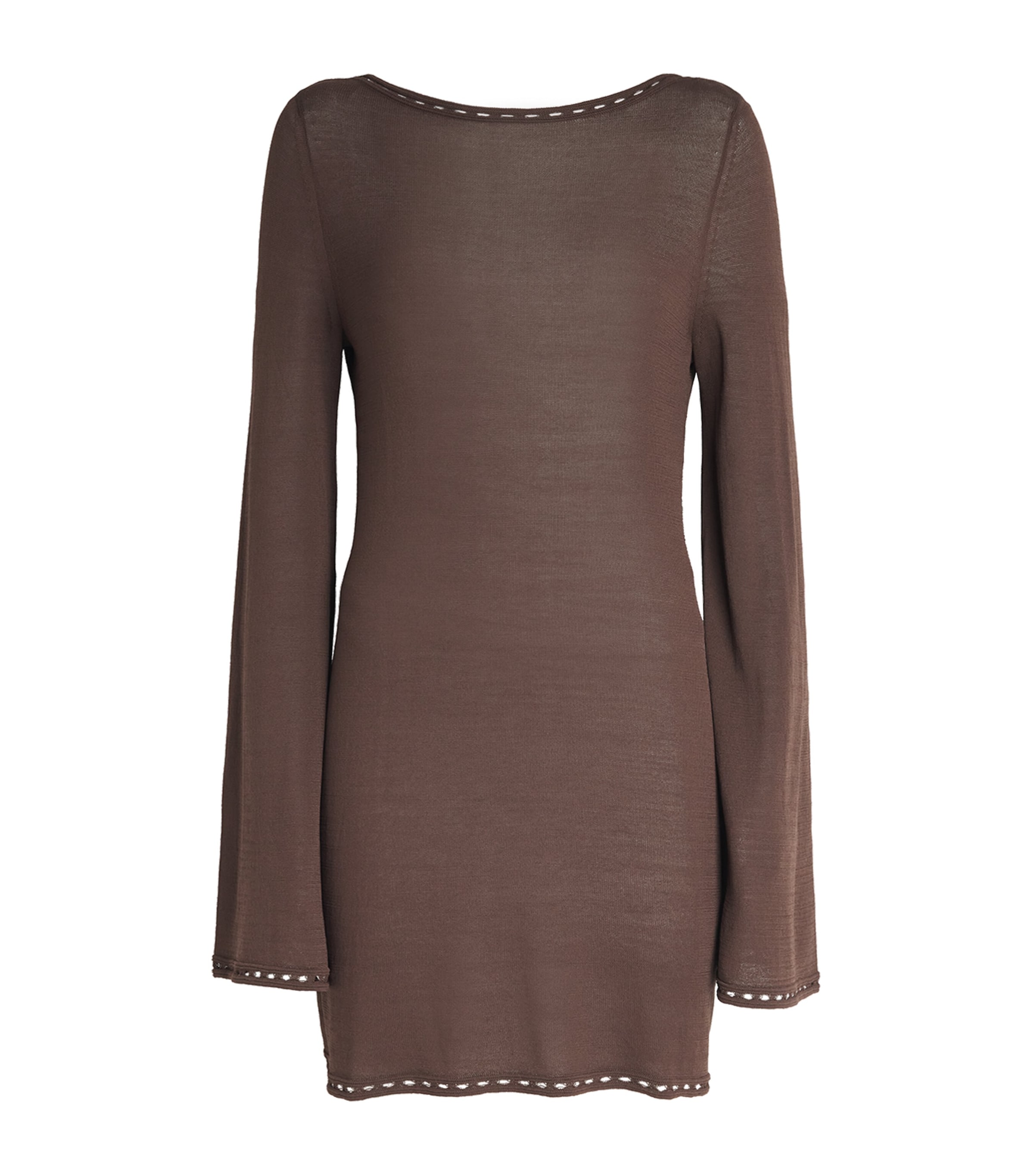 AWAY THAT DAY Womens Open-Back Mahe Mini Dress Espresso Image 1