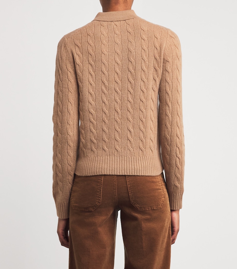 Wool-Cashmere Cable-Knit Sweater COLLECTION CAML MLNG Image 4