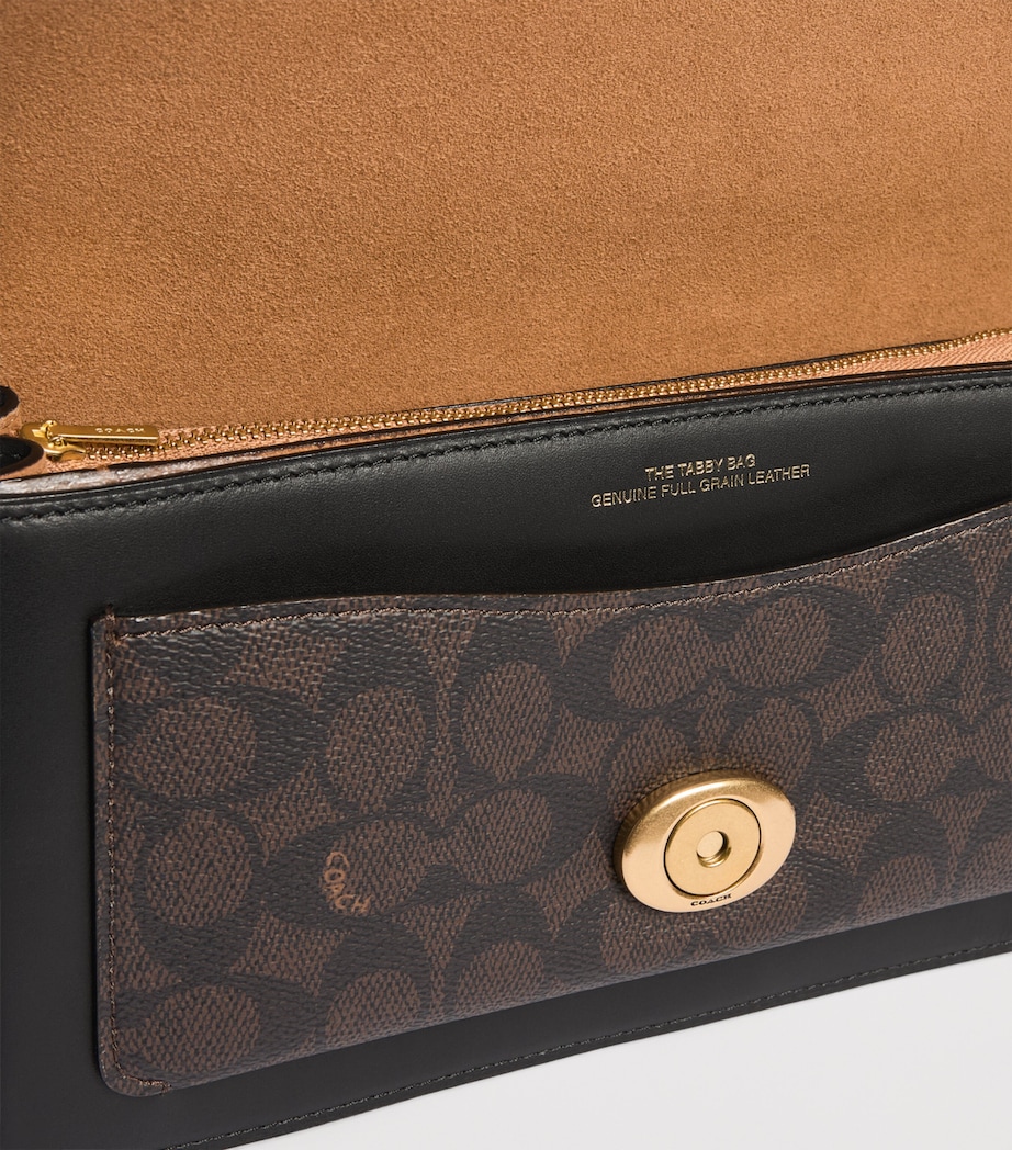 Coach Leather Tabby Shoulder Bag Black Image 5