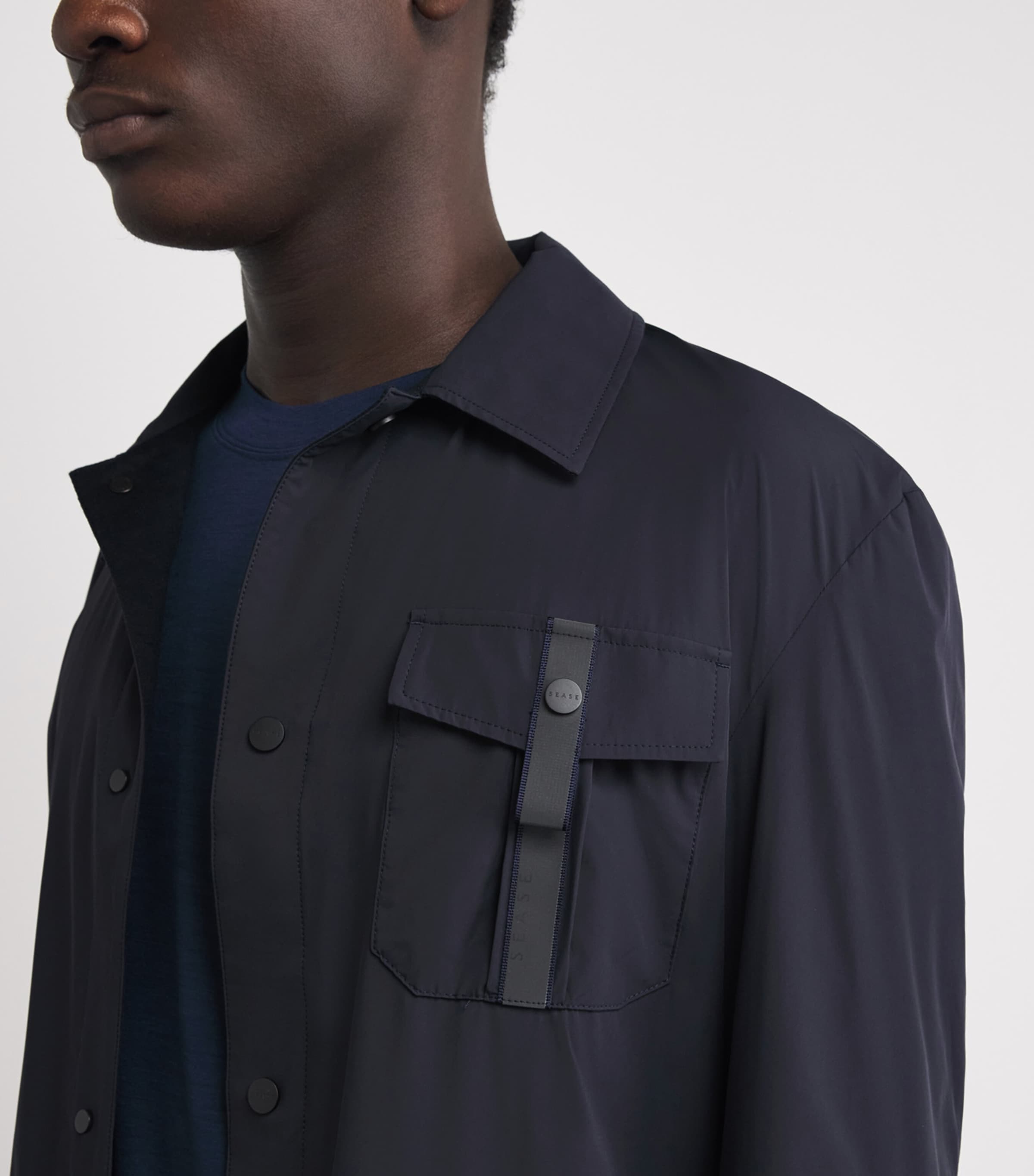 Sease Mens Jib Set Overshirt Dark Blue Image 3