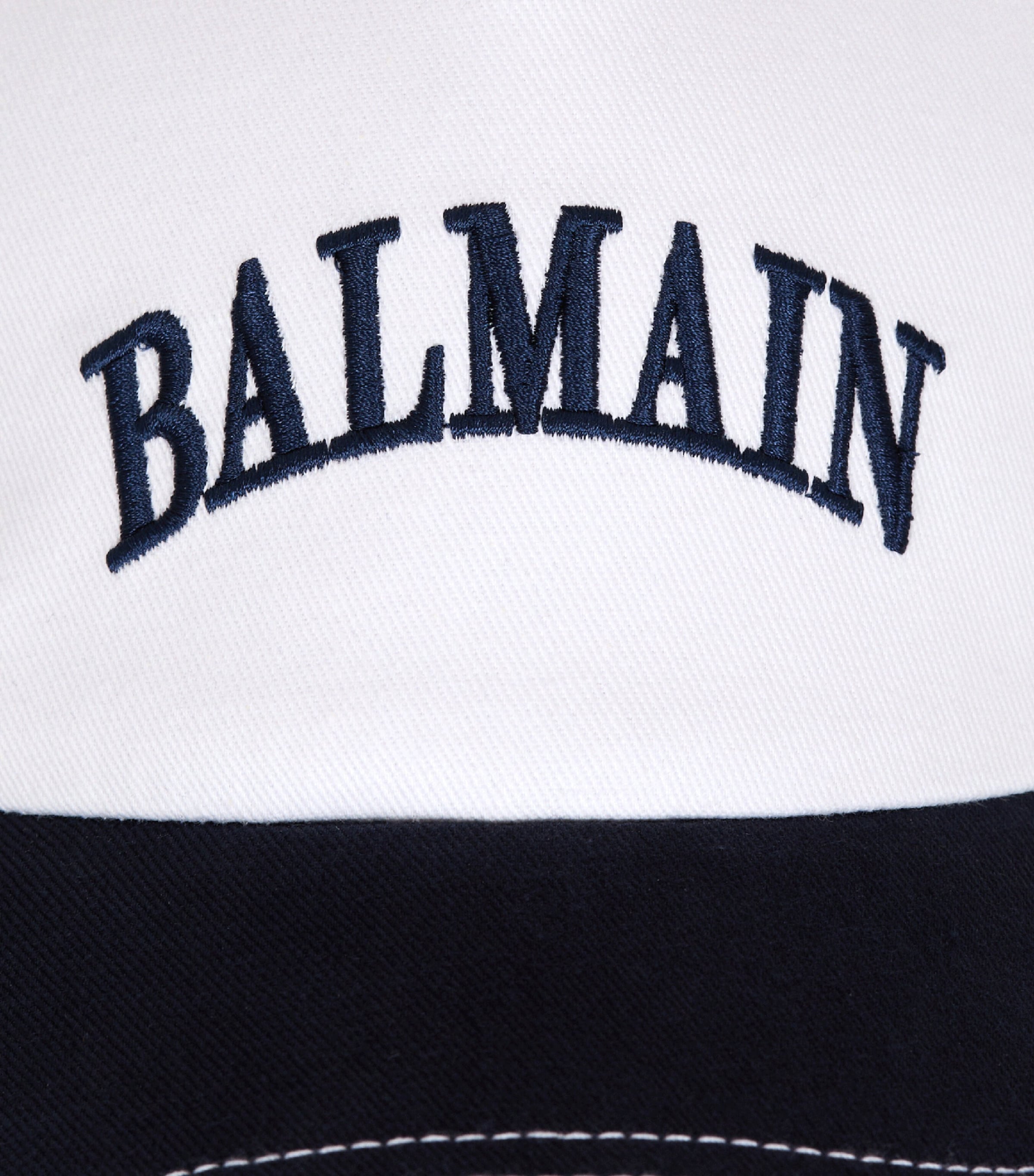 Cotton Logo Baseball Cap GPP BLANC/MARINE Image 4