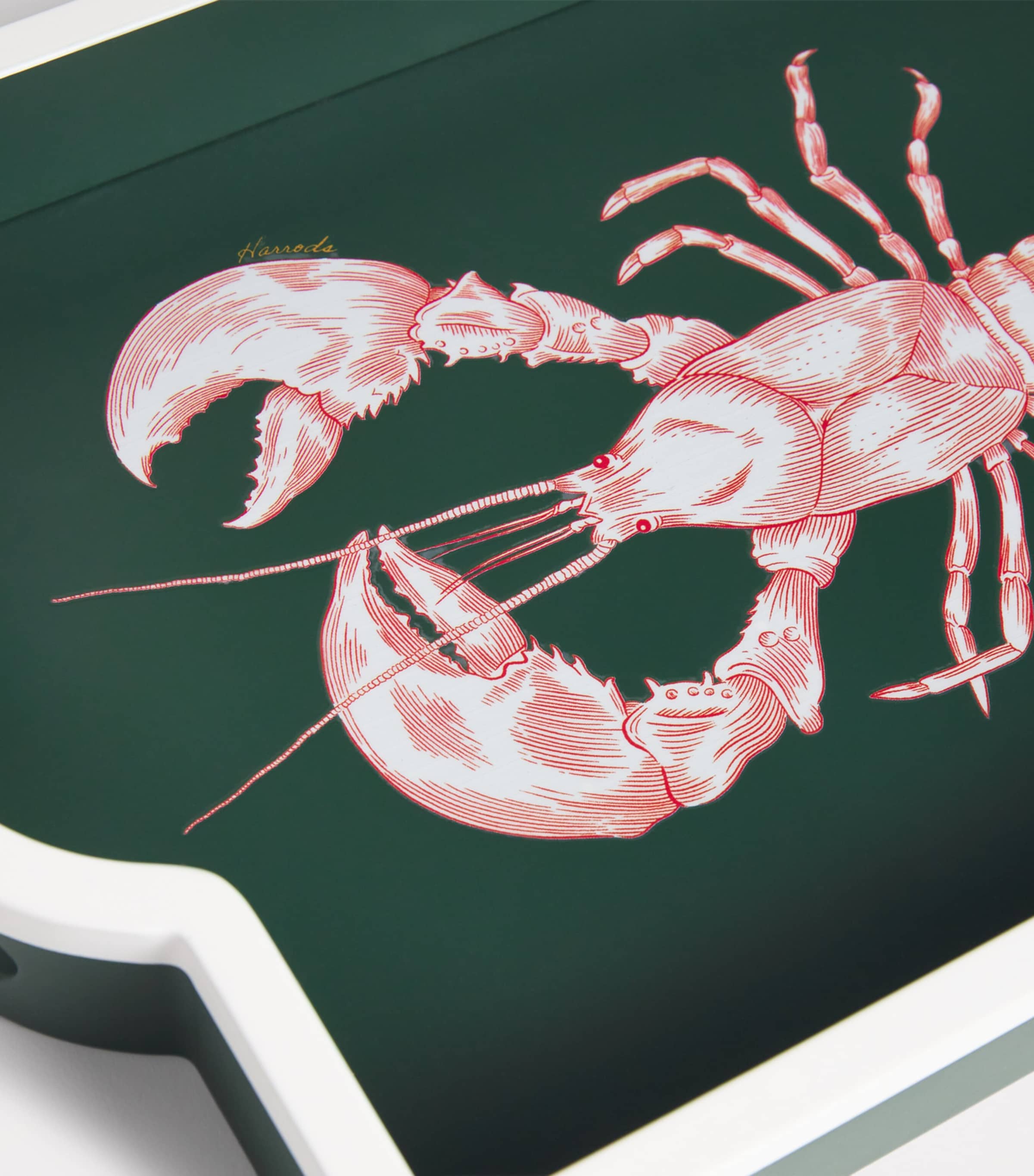 Small Stackable Tray (30cm x 20cm) HARRODS GREEN Image 4