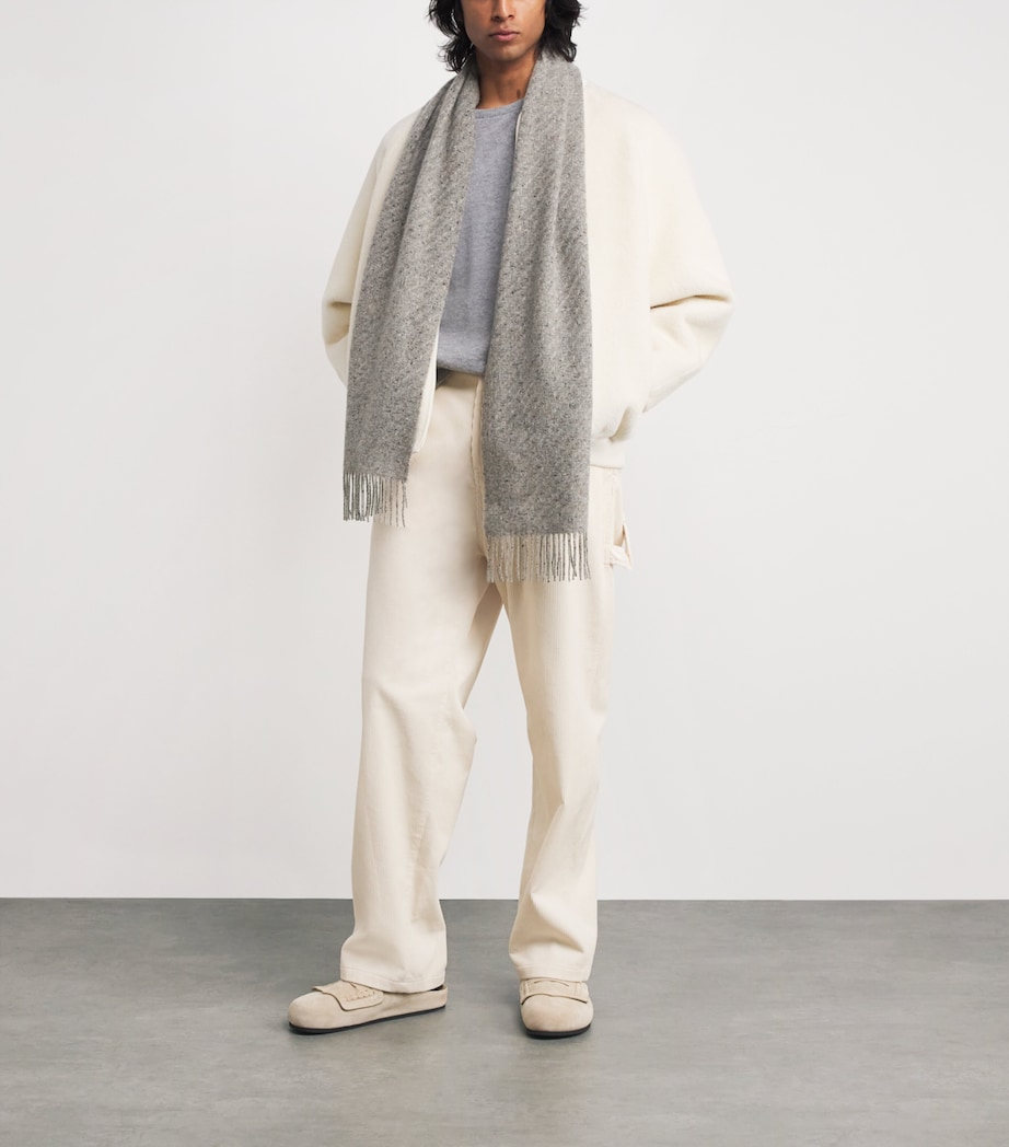 Cashmere Twill Herringbone Scarf RU7656 PEREGRINE Image 3