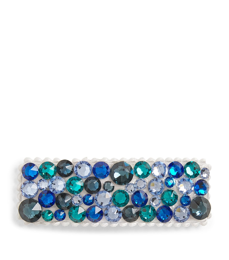 Satin Crystal-Embellished Hairclip MULTI BLU Image 1