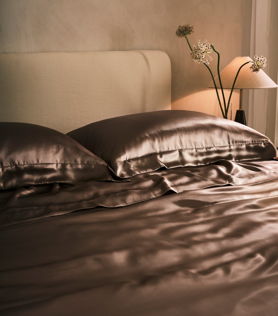 Silk Mocha Square Pillowcase (65cm x 65cm) MOCHA Image 3