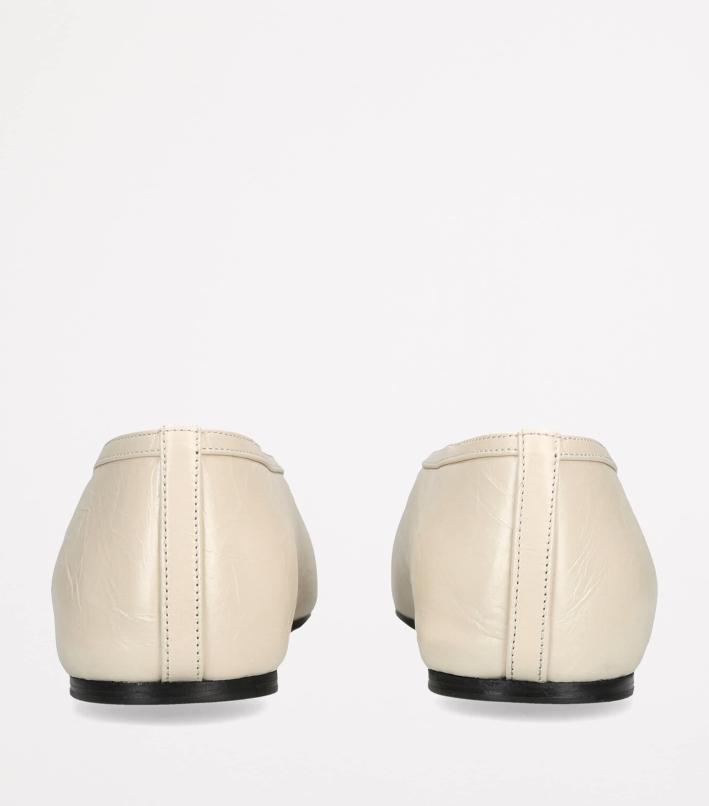 Leather Luna Ballet Flats WHITE Image 3