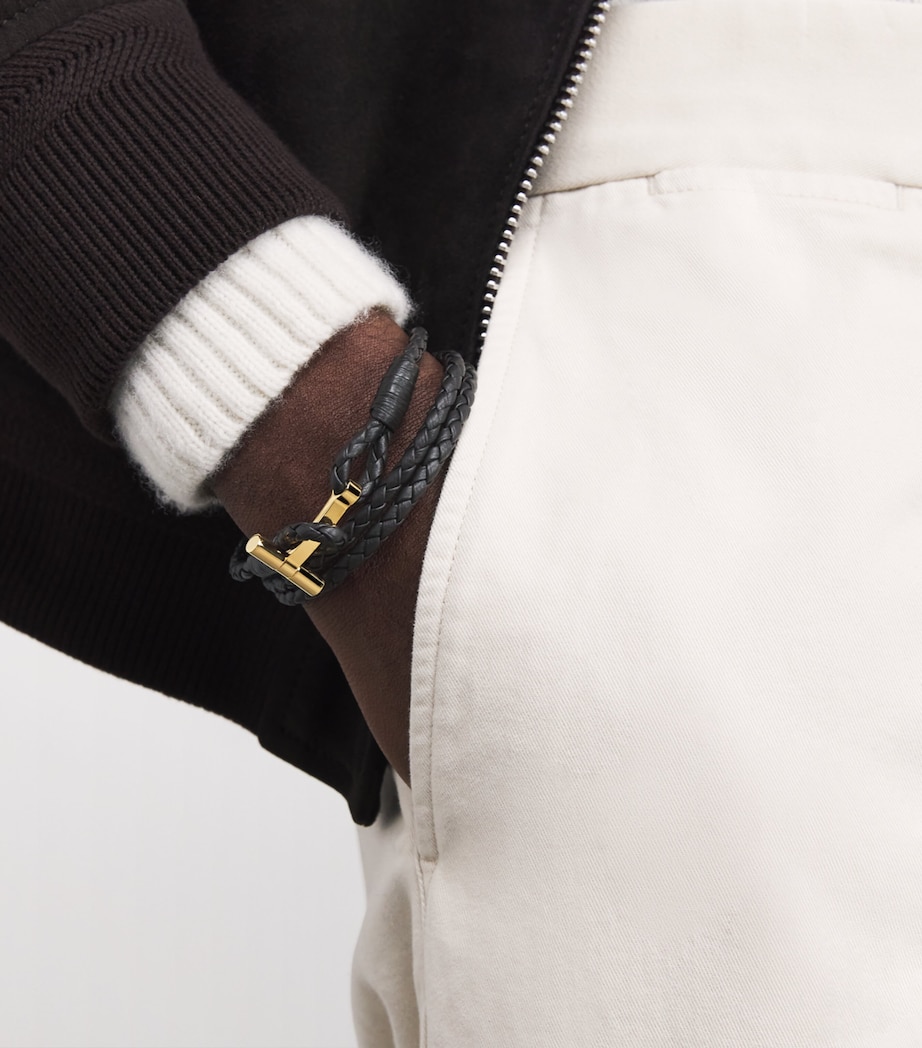 Leather Braided T Bracelet EIR Image 2