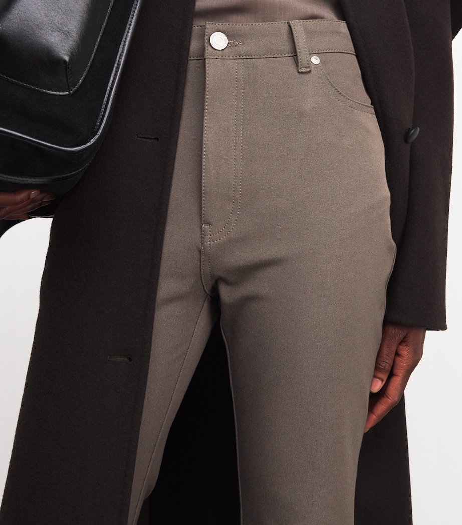 Stretch-Gabardine Duke Cropped Trousers MUSHROOM Image 6