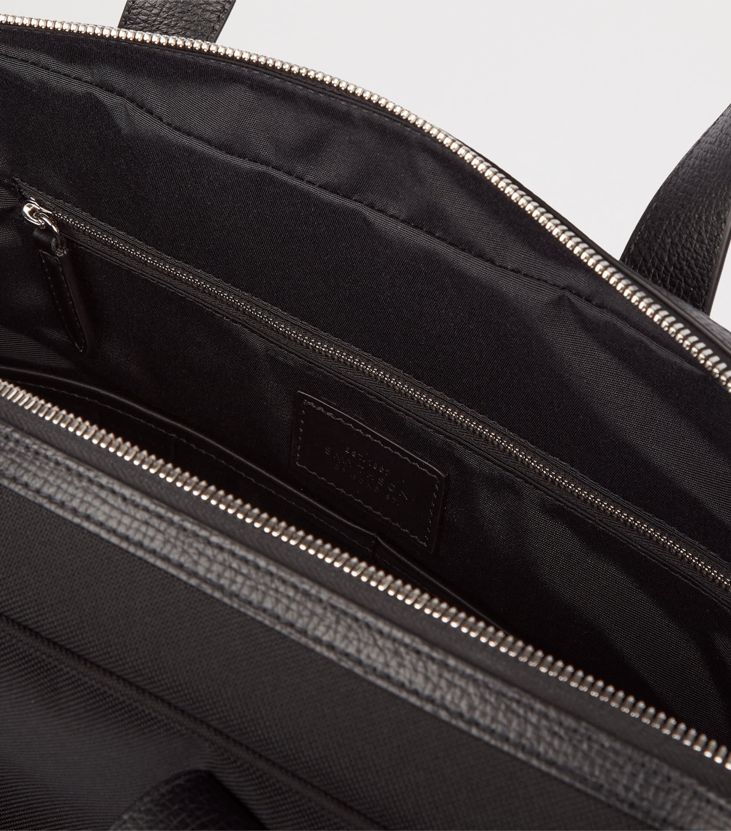 Smythson Slim Canvas Norton Briefcase Black Image 6