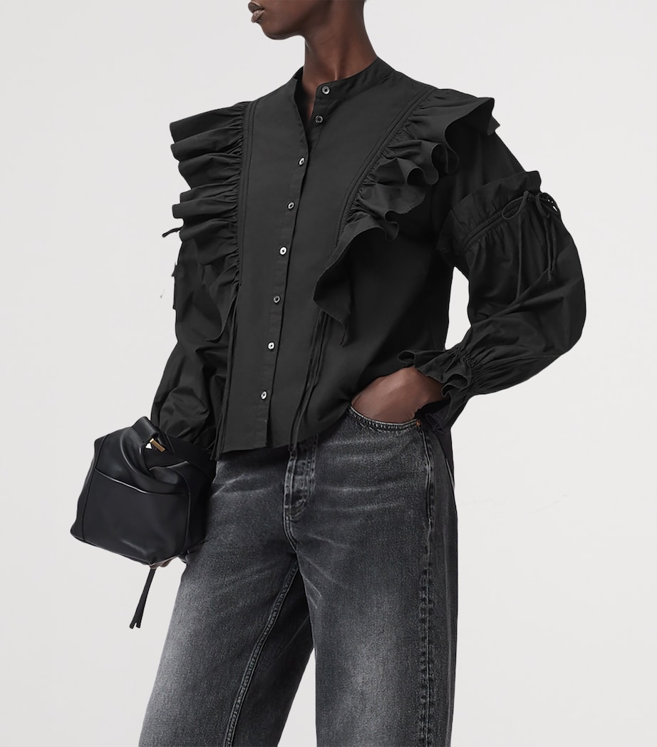 Cotton Poplin Lulu Shirt BLACK Image 4