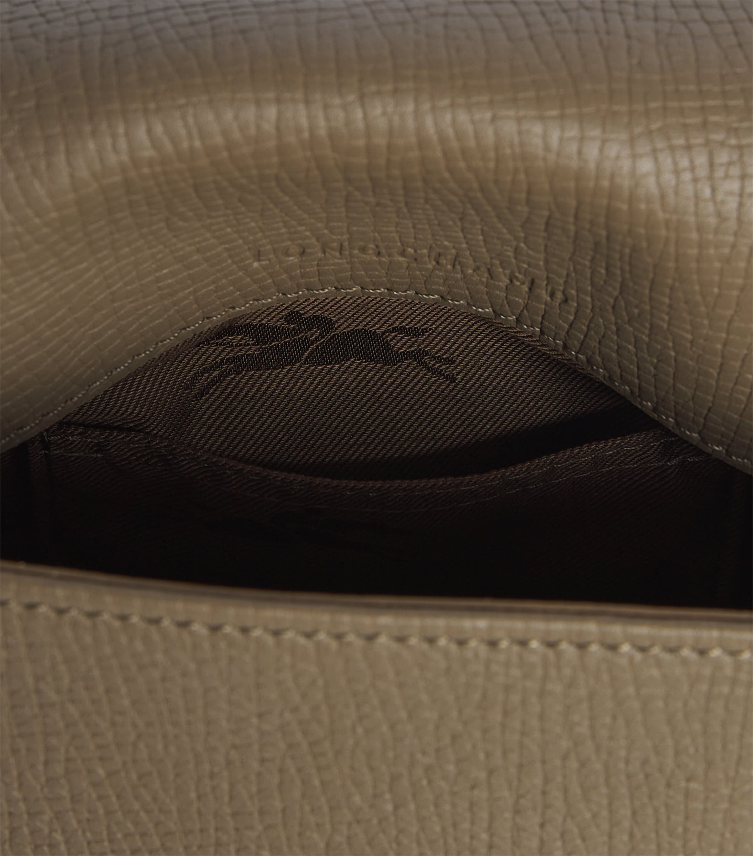 Longchamp Leather Le Smart Cross-Body Bag Olive Image 6