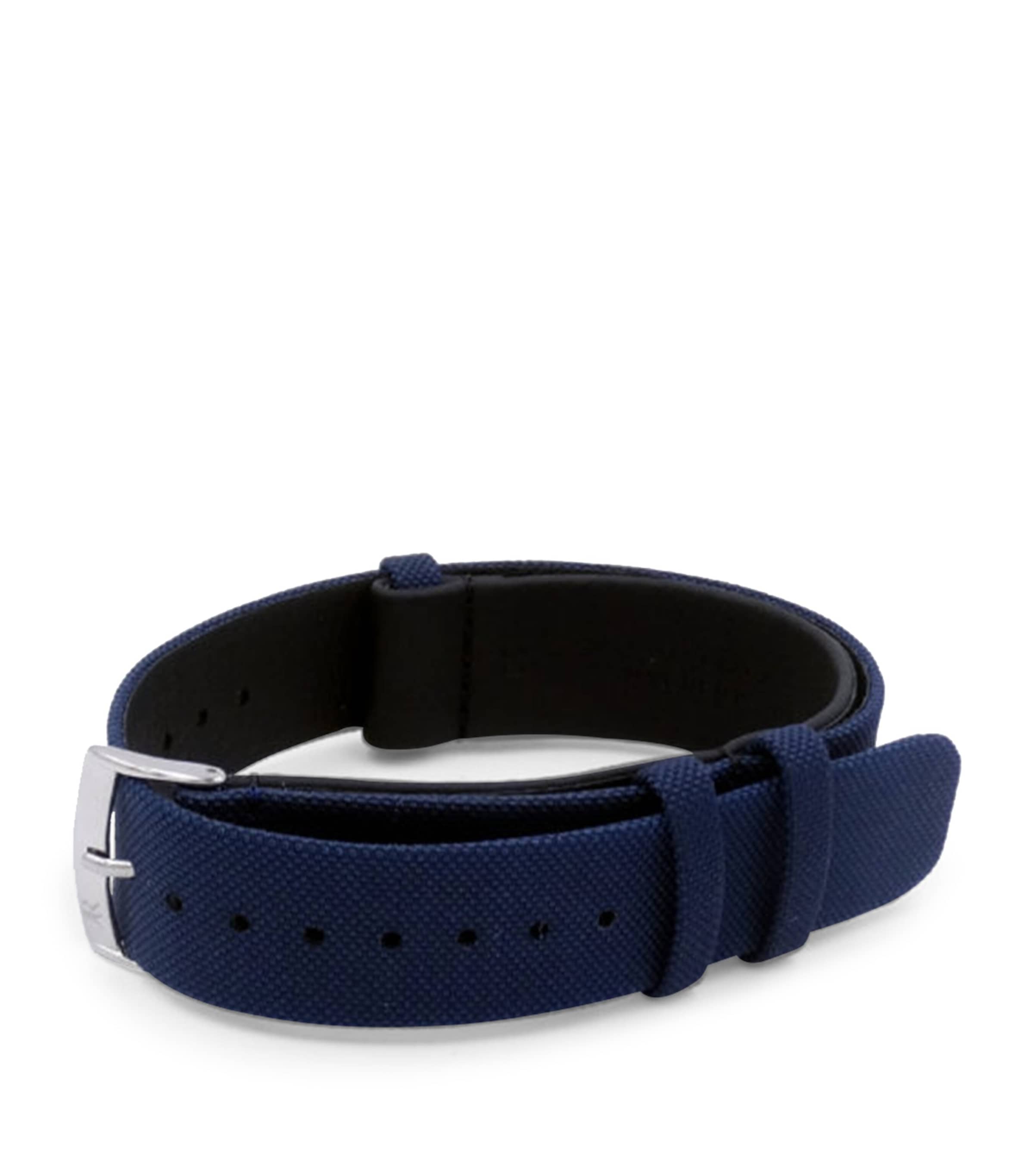 Jean Rousseau Fabric NATO Watch Strap (21mm) Blue Image 2
