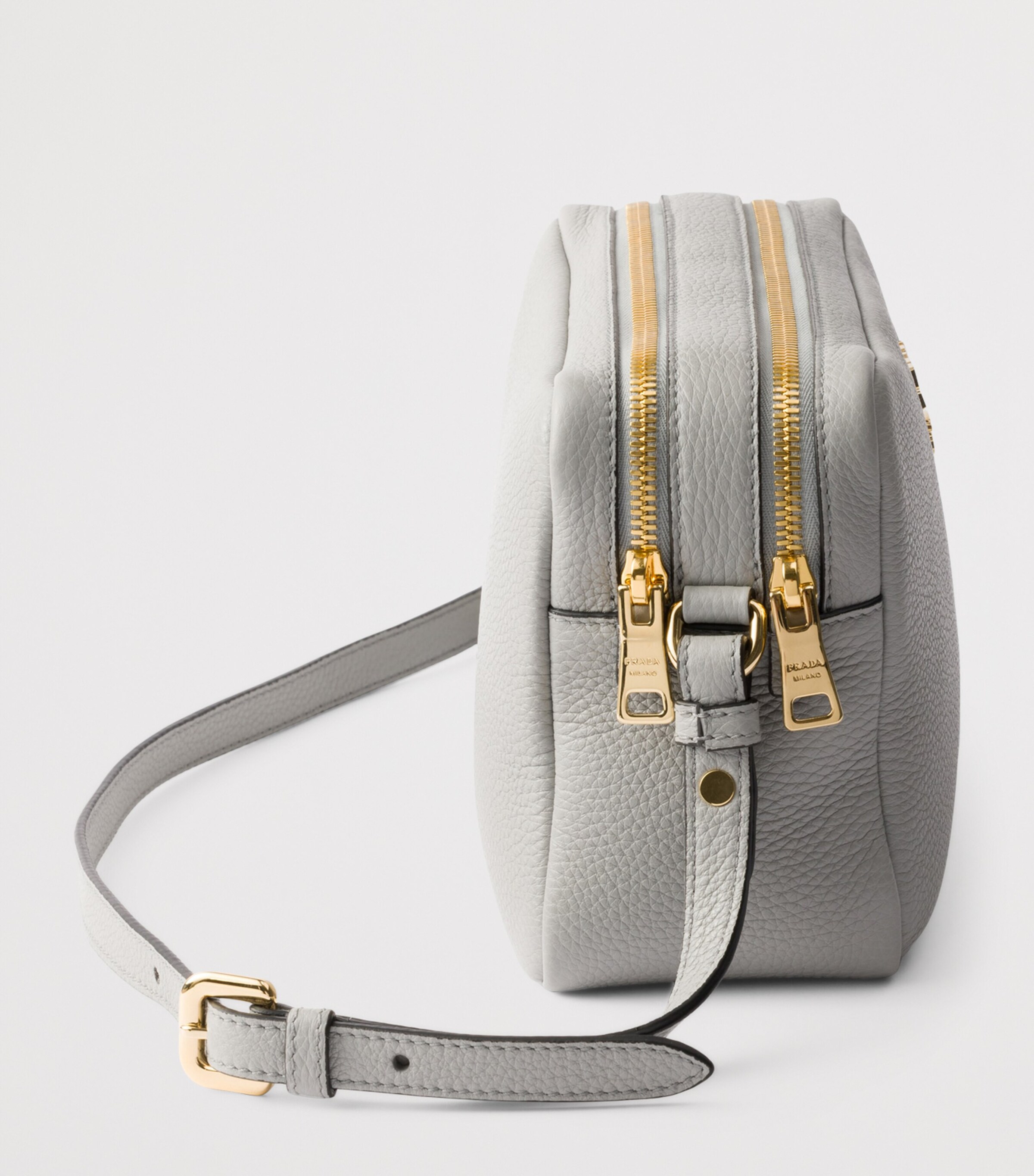Prada Grey Small Leather Cross-Body Bag | Harrods FR