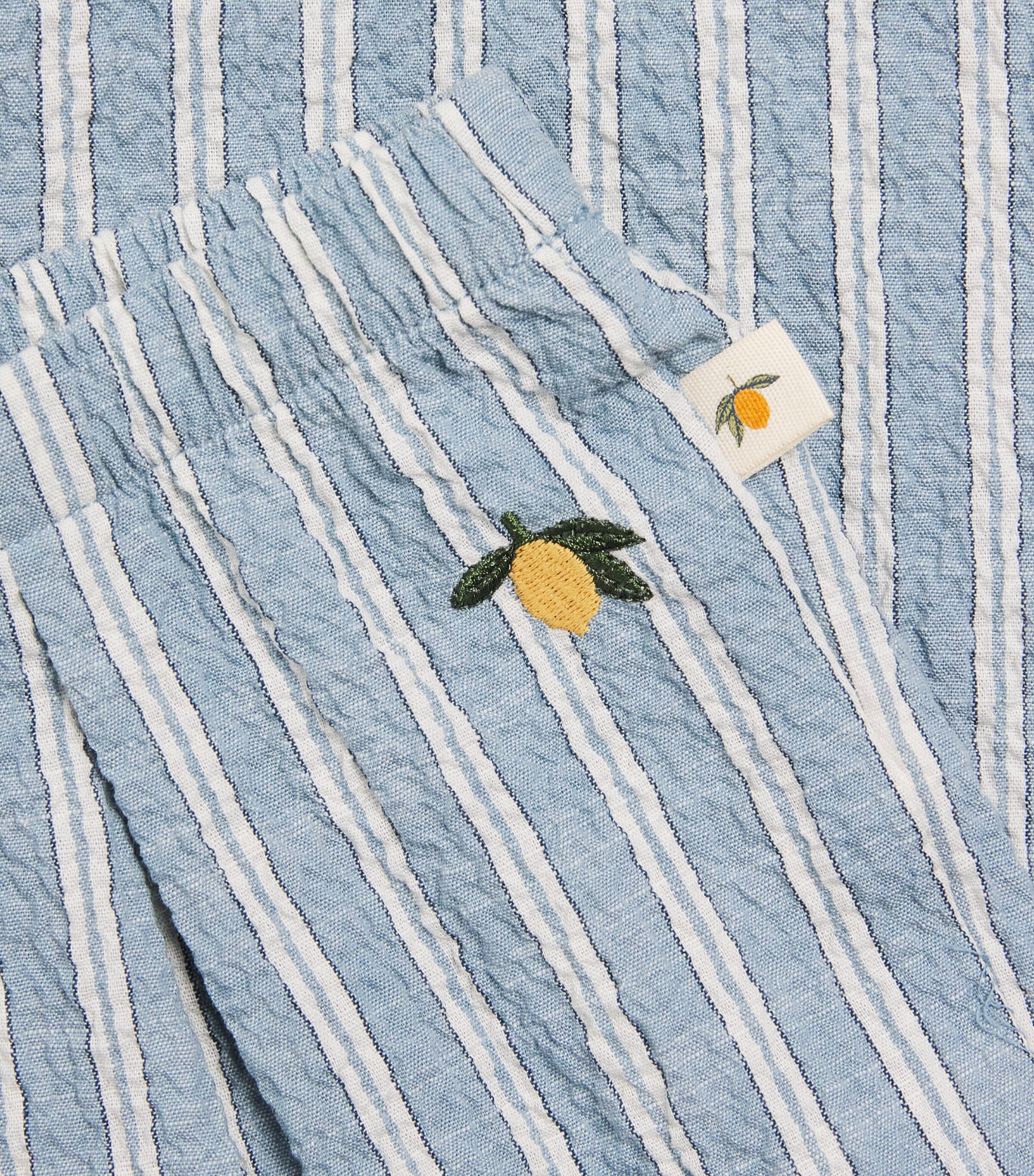 KONGES SLOJD Organic Cotton Elliot Chinos (12 Months-10 Years) Trio Bleu Stripe Image 3