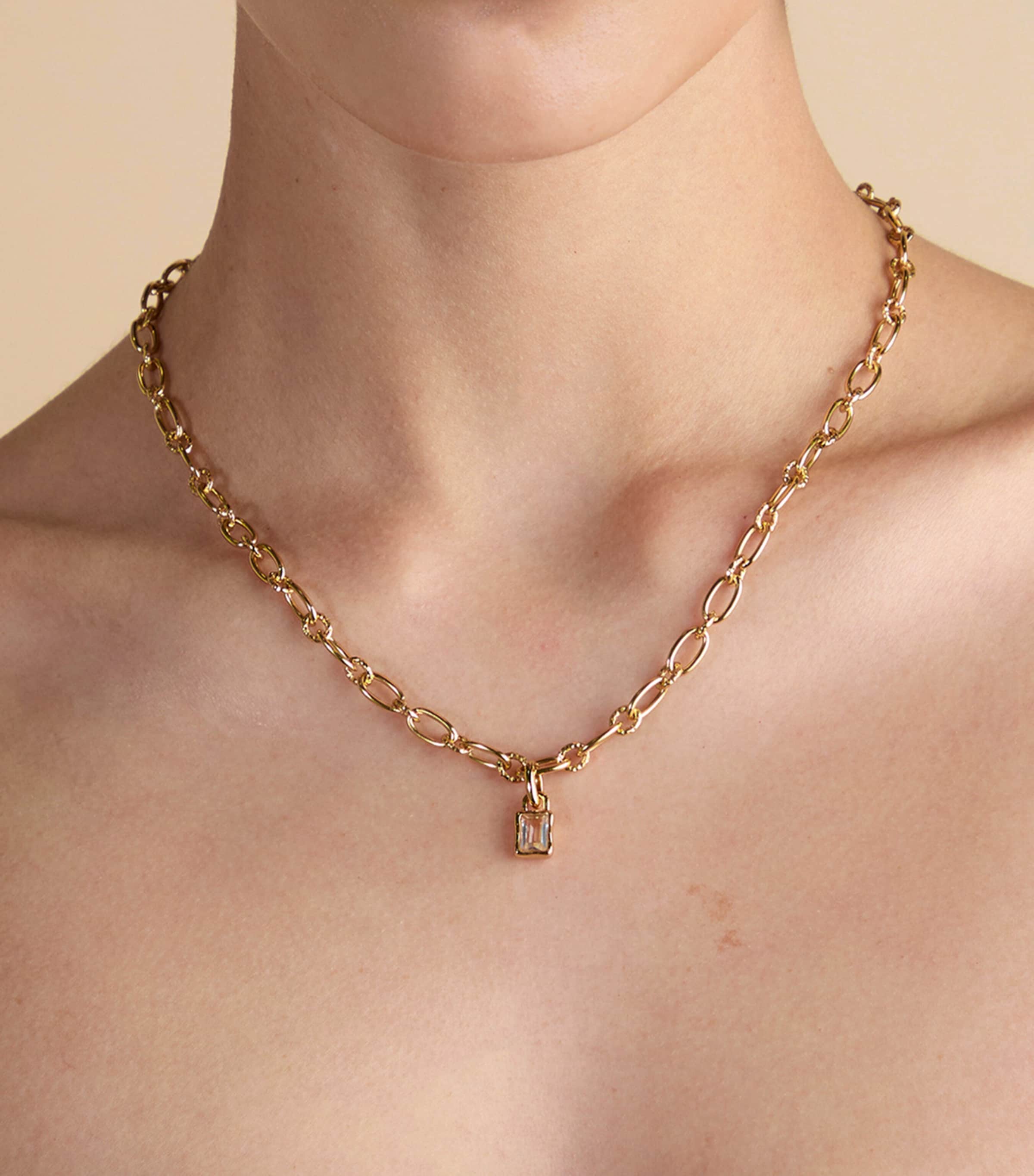 Gold-Plated April Birthstone Charm GOLD Image 2