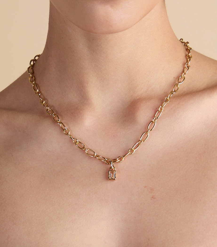 Gold-Plated April Birthstone Charm GOLD Image 2