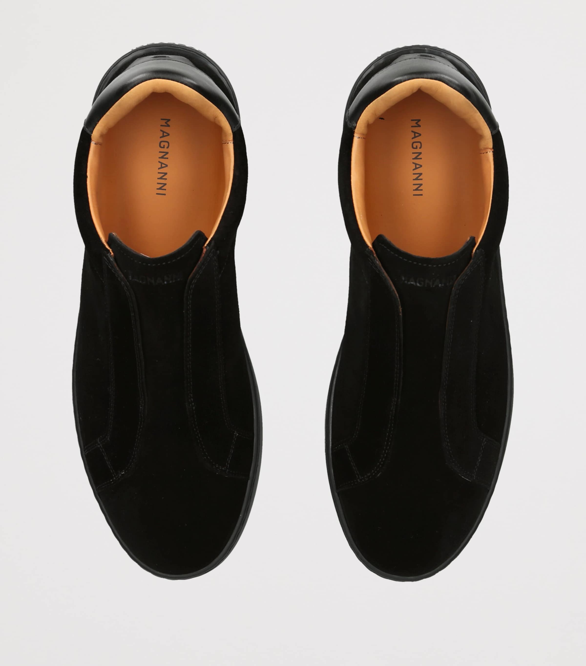Magnanni Suede Laceless Sneakers Black Image 4