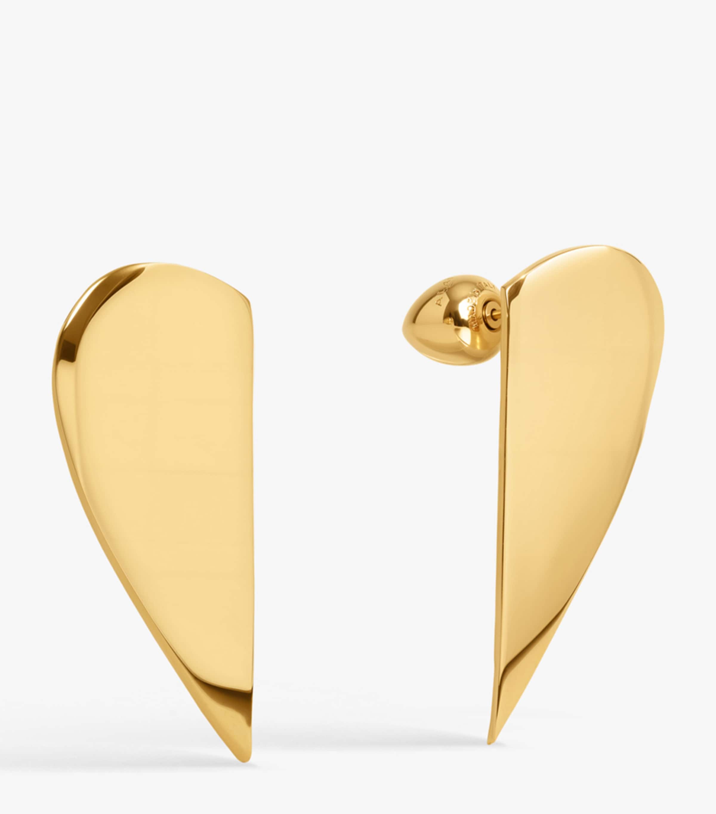 Brass Demi Le Coeur Earrings OR Image 3