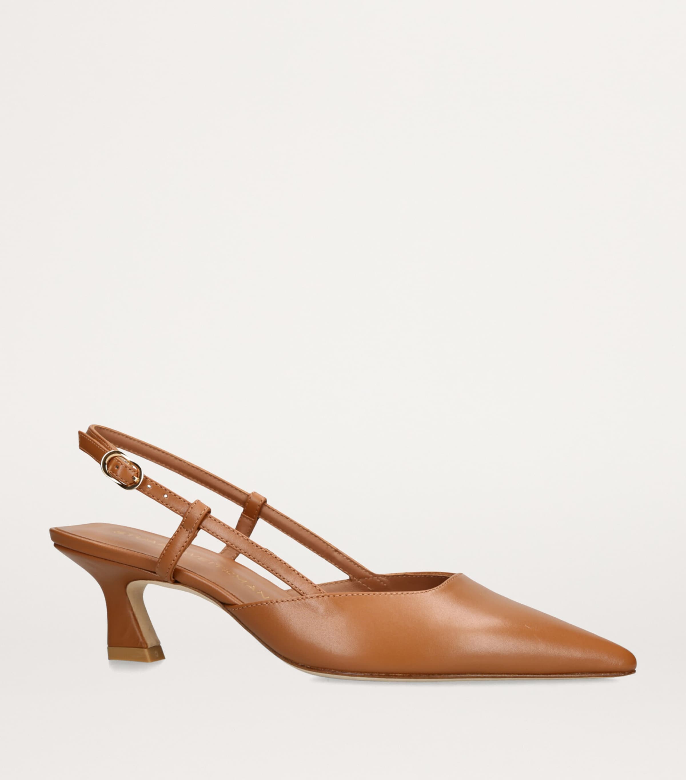 Leather Vinnie Slingback Pumps 50 TAN Image 3