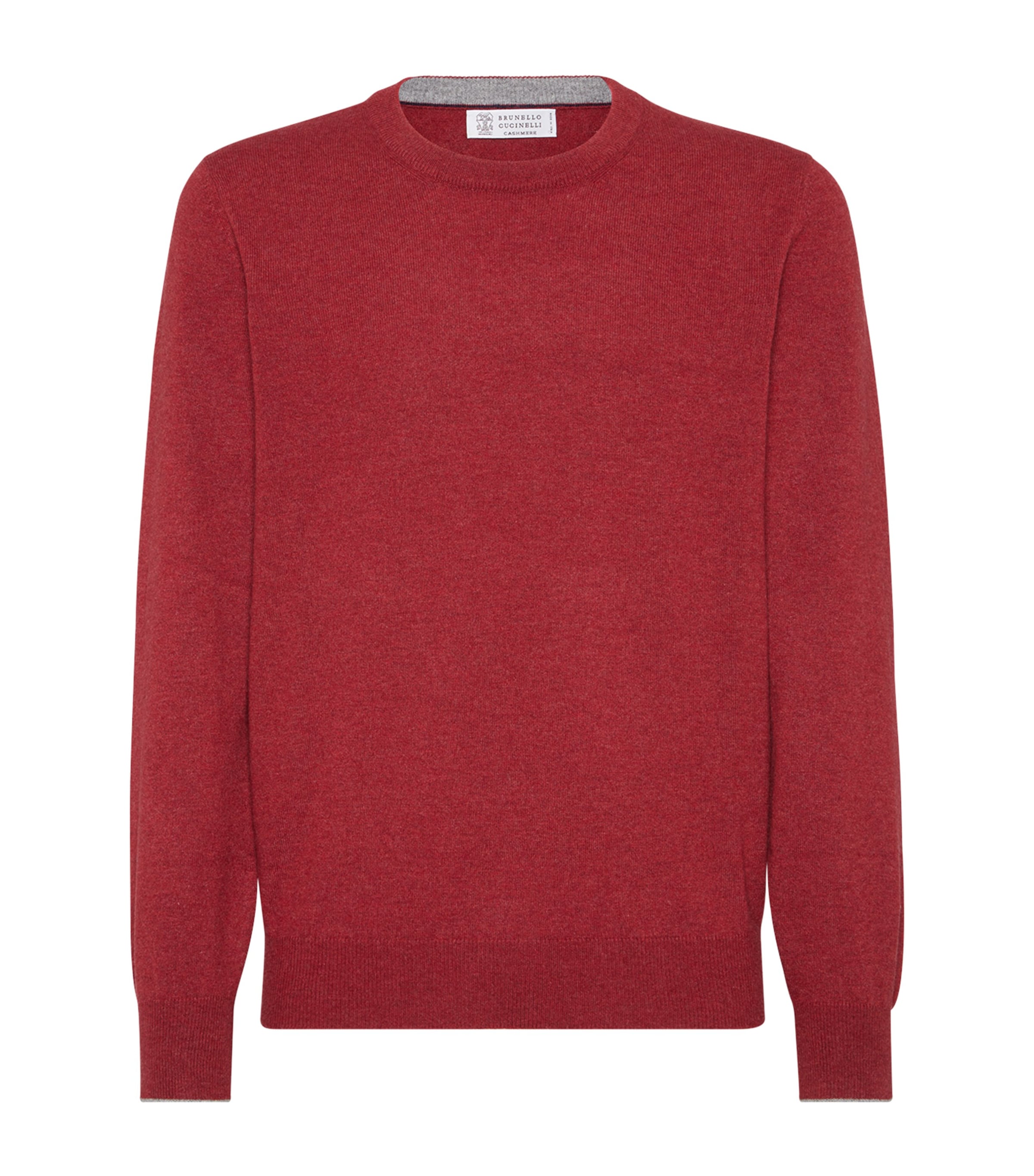 Brunello Cucinelli Cashmere Crew Neck Sweater In Red