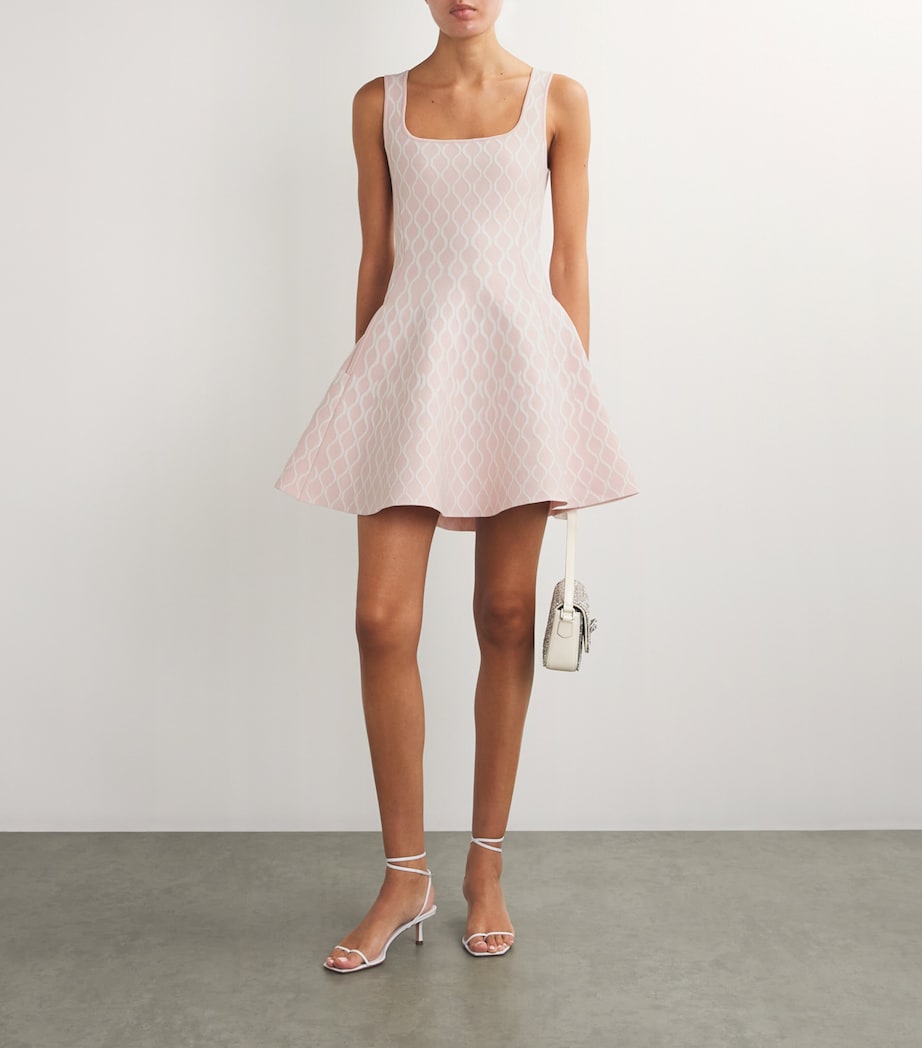 Jacquard-Knit Mini Dress PALE PINK Image 2